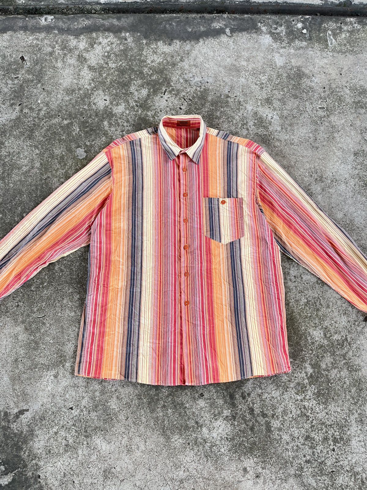 Missoni 90s missoni multi color shirt Size US L / EU 52-54 / 3 - 3 Thumbnail
