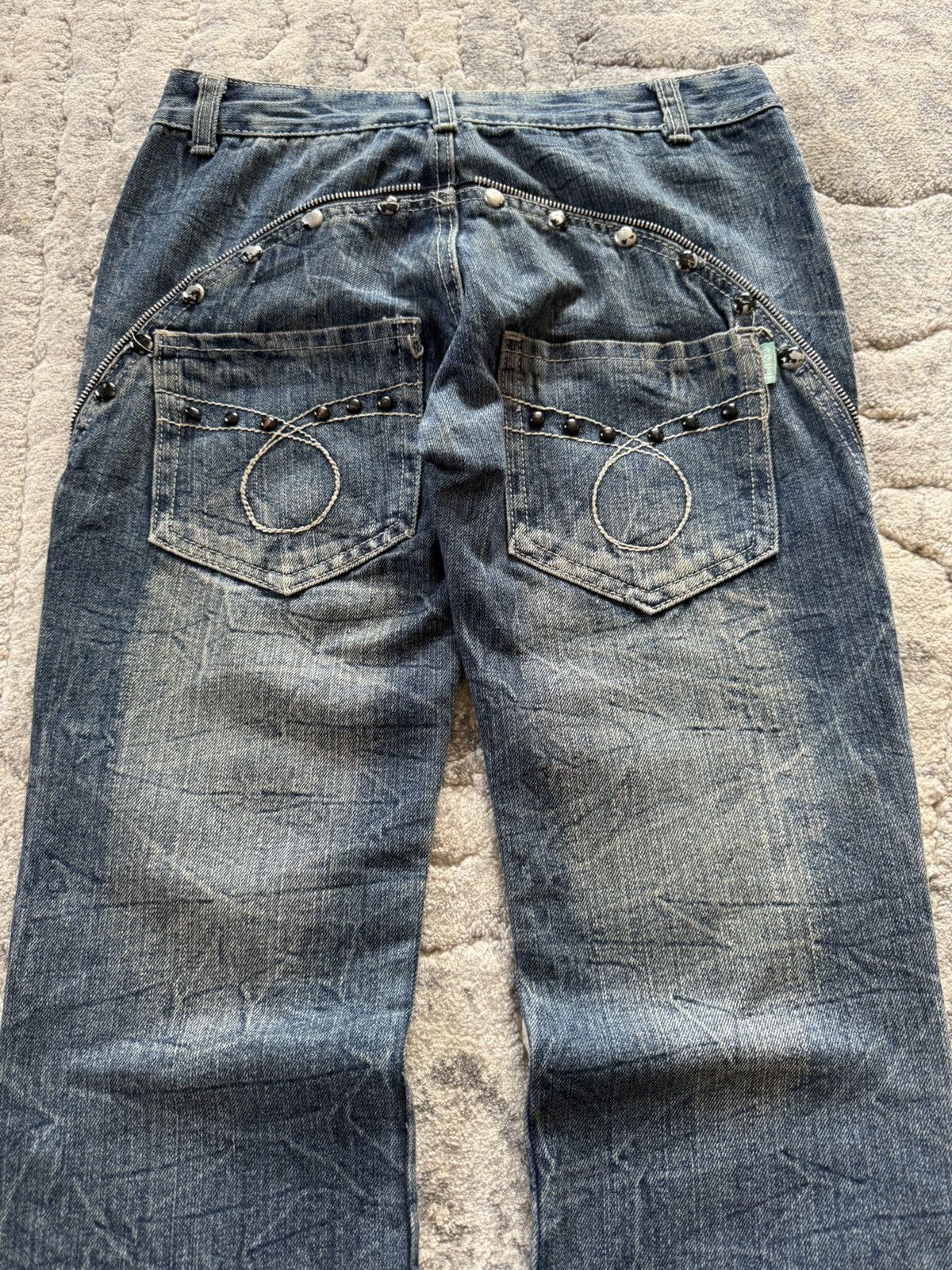 Le Grande Bleu (L.G.B.) T.S.H.H Japan Avant Garde Studded Zipper Denim Jeans Size US 28 / EU 44 - 13 Thumbnail