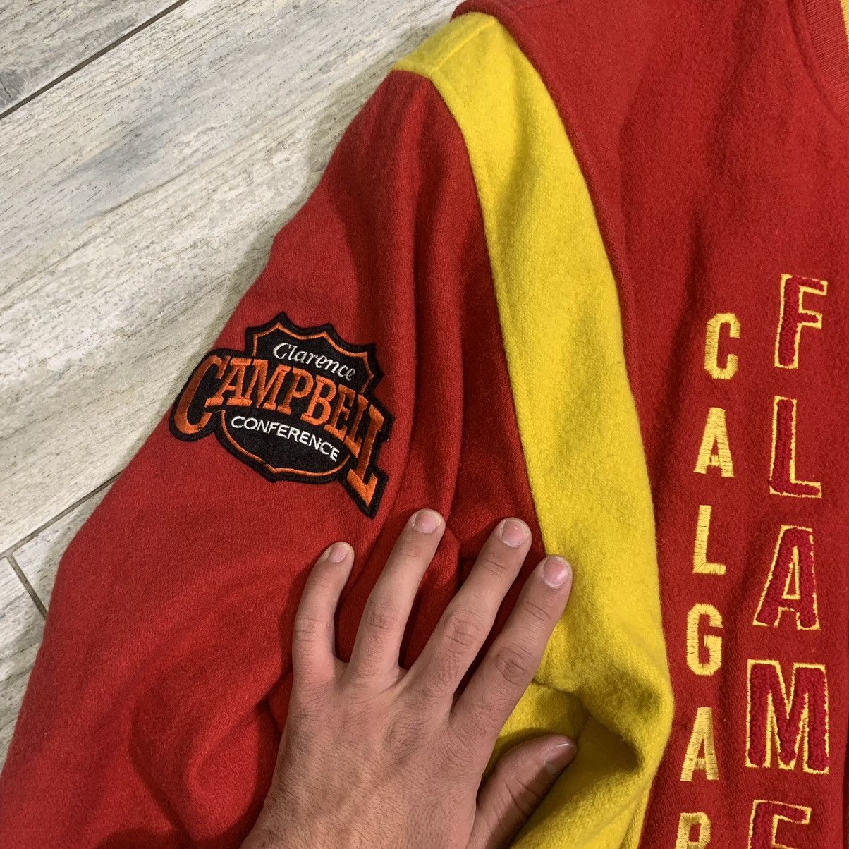 NHL × Vintage ✅OFFERS. NFL FLAMES VARSITY JACKET Size US L / EU 52-54 / 3 - 10 Thumbnail