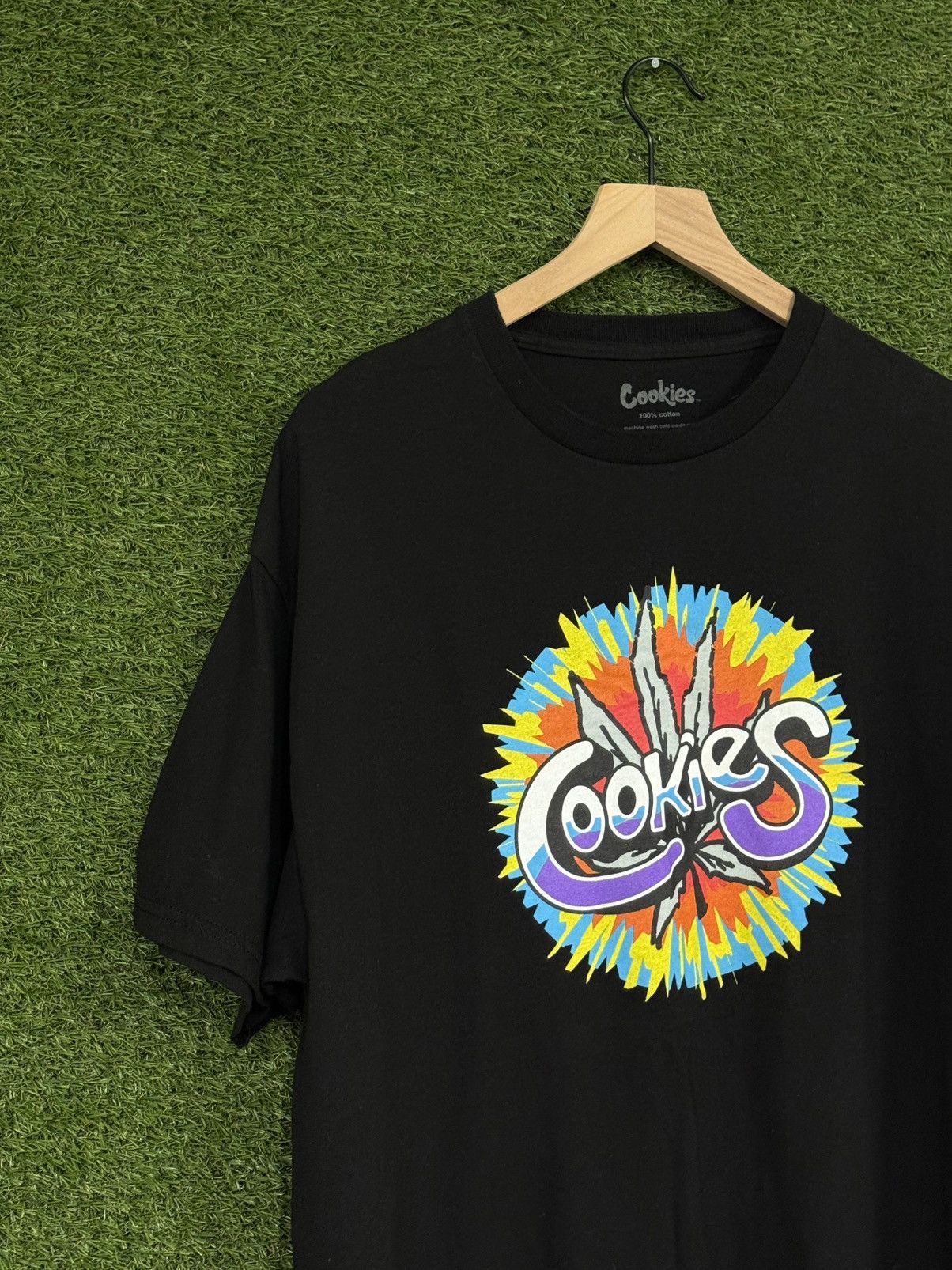 Cookies Cookies Tie Dye LSD Leaf Weed Logo Tee 420 Black XL Size US XL / EU 56 / 4 - 2 Thumbnail