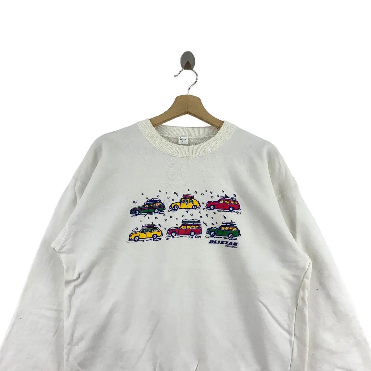 Vintage Vintage 90’ BLIZZAK BRIDGESTONE Racing Sweatshirt Team Size US L / EU 52-54 / 3 - 3 Thumbnail