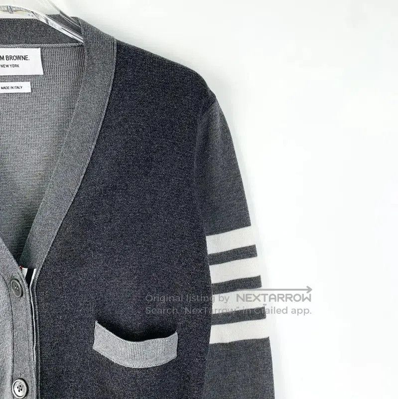 Thom Browne Thom Browne Colorblocked Cotton Cardigan for Women . Size XS / US 0-2 / IT 36-38 - 3 Thumbnail