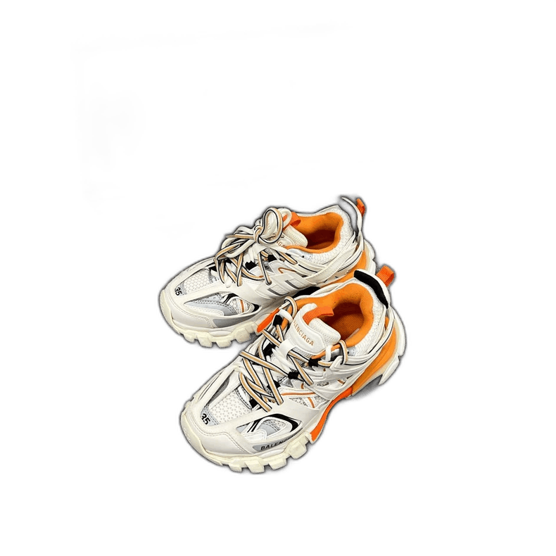 Balenciaga balenciaga track sneakers in white and orange Size US 5 / EU 37 - 1 Thumbnail