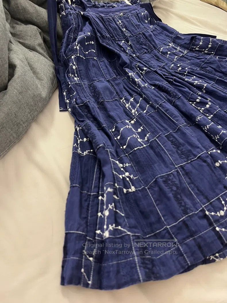 Comme des Garcons Comme des Garcons size S Patchwork indigo-dyed skirt Size 23" - 3 Thumbnail