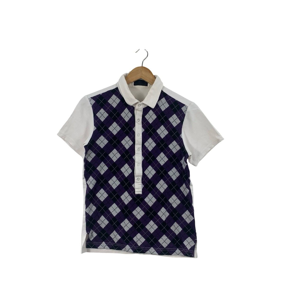 Other ATELIER SAB MEN A.S.M Japanese Designer Argyle Pattern Polo Size US XS / EU 42 / 0 - 3 Thumbnail