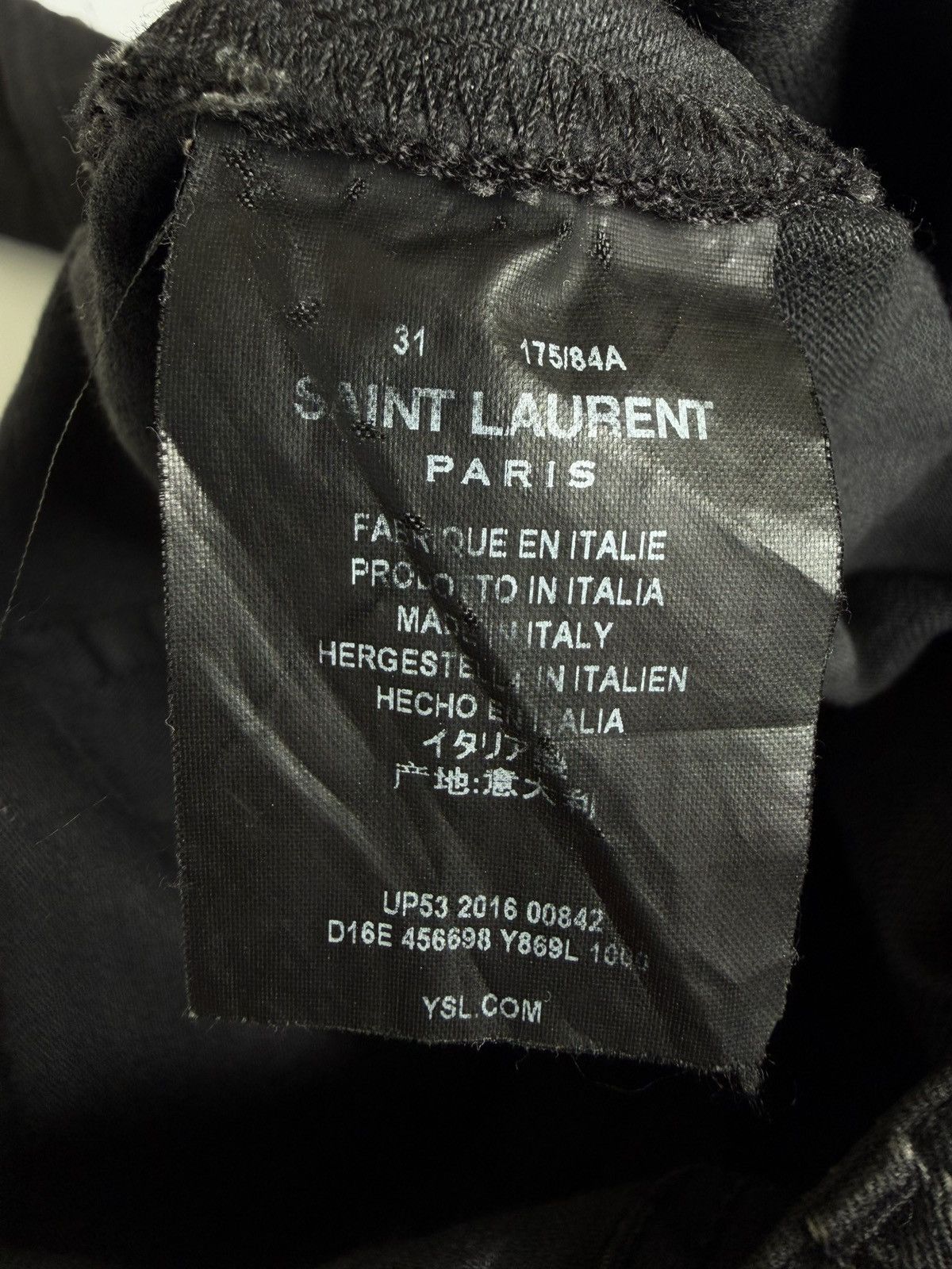 Saint Laurent Paris Saint Laurent by Hedi Slimane S/S16 Biker Denim Pants Size US 31 - 10 Thumbnail