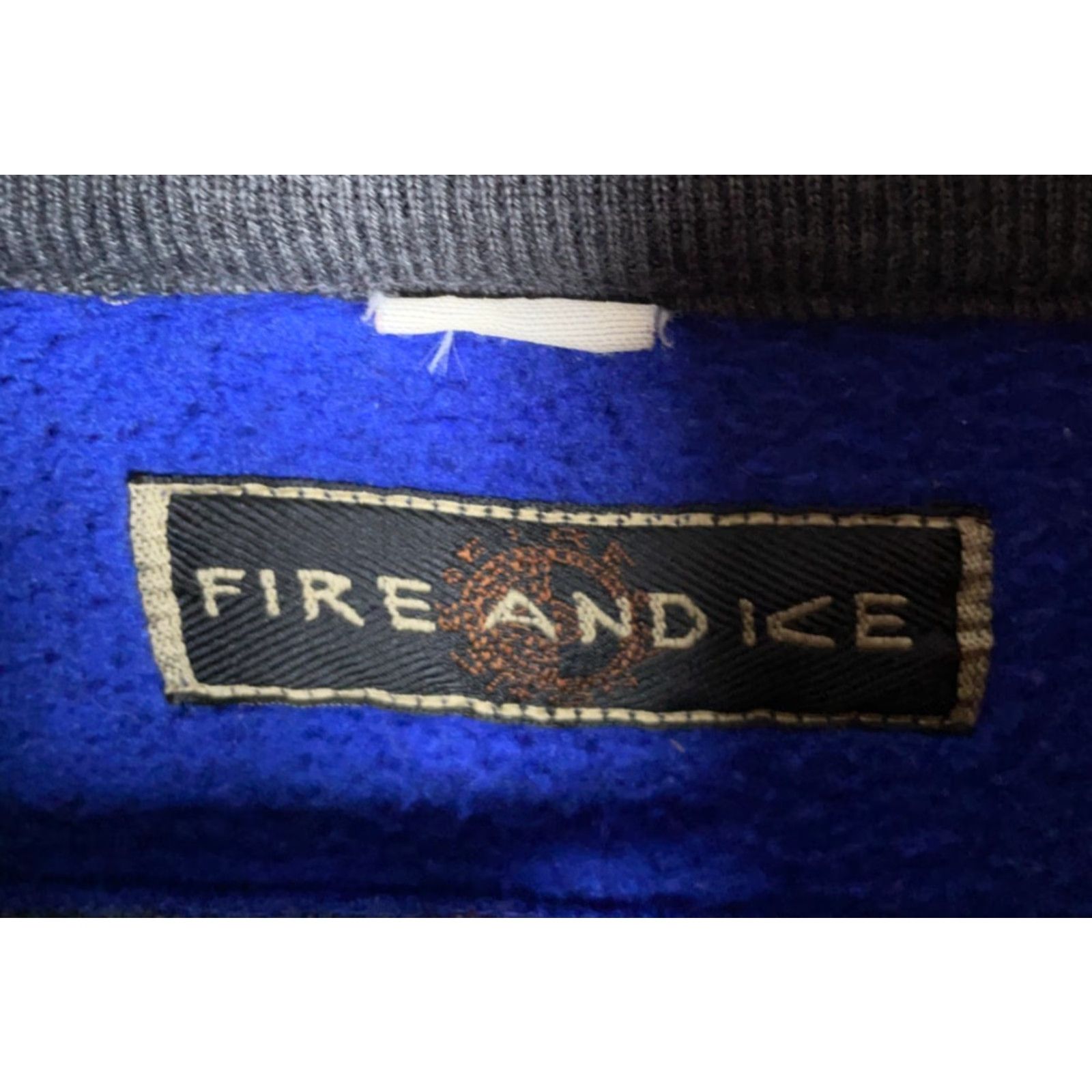 Vintage VINTAGE Fire + Ice Jacket XL Blue 1/4 Zip Fleece Pullover Striped Sleeves Italy Made Men Size XL Short Length Size US XL / EU 56 / 4 - 3 Thumbnail