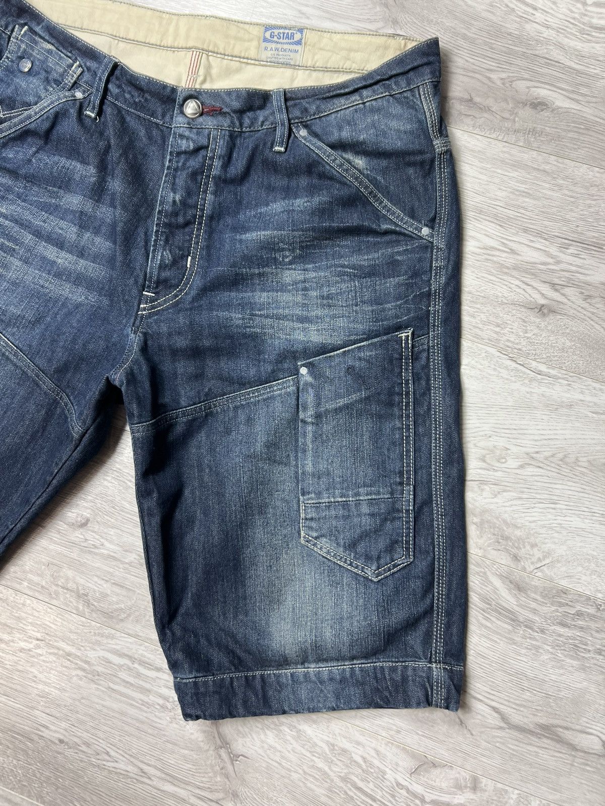G-Star Vintage G-Star RAW Big Logo Jean Denim Shorts Size US 38 / EU 54 - 15 Thumbnail