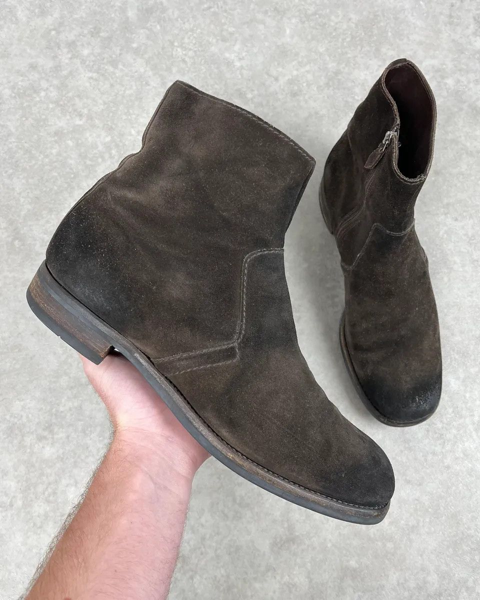 Prada 2000s Prada Dark Brown Suede Leather Boots Size US 9.5 / EU 42-43 - 1 Thumbnail