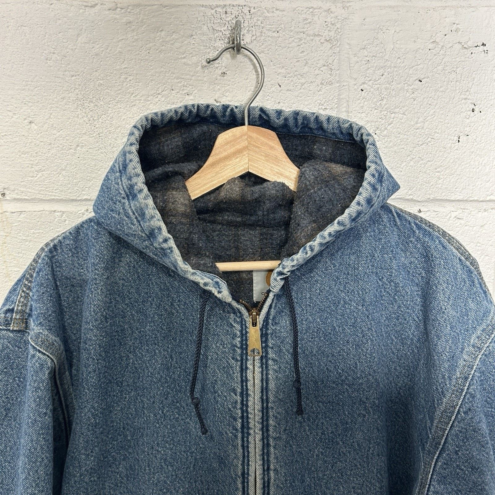Carhartt Vintage Carhartt Blanket-Lined Hooded Jacket “Denim” JB698 Size US XL / EU 56 / 4 - 3 Thumbnail