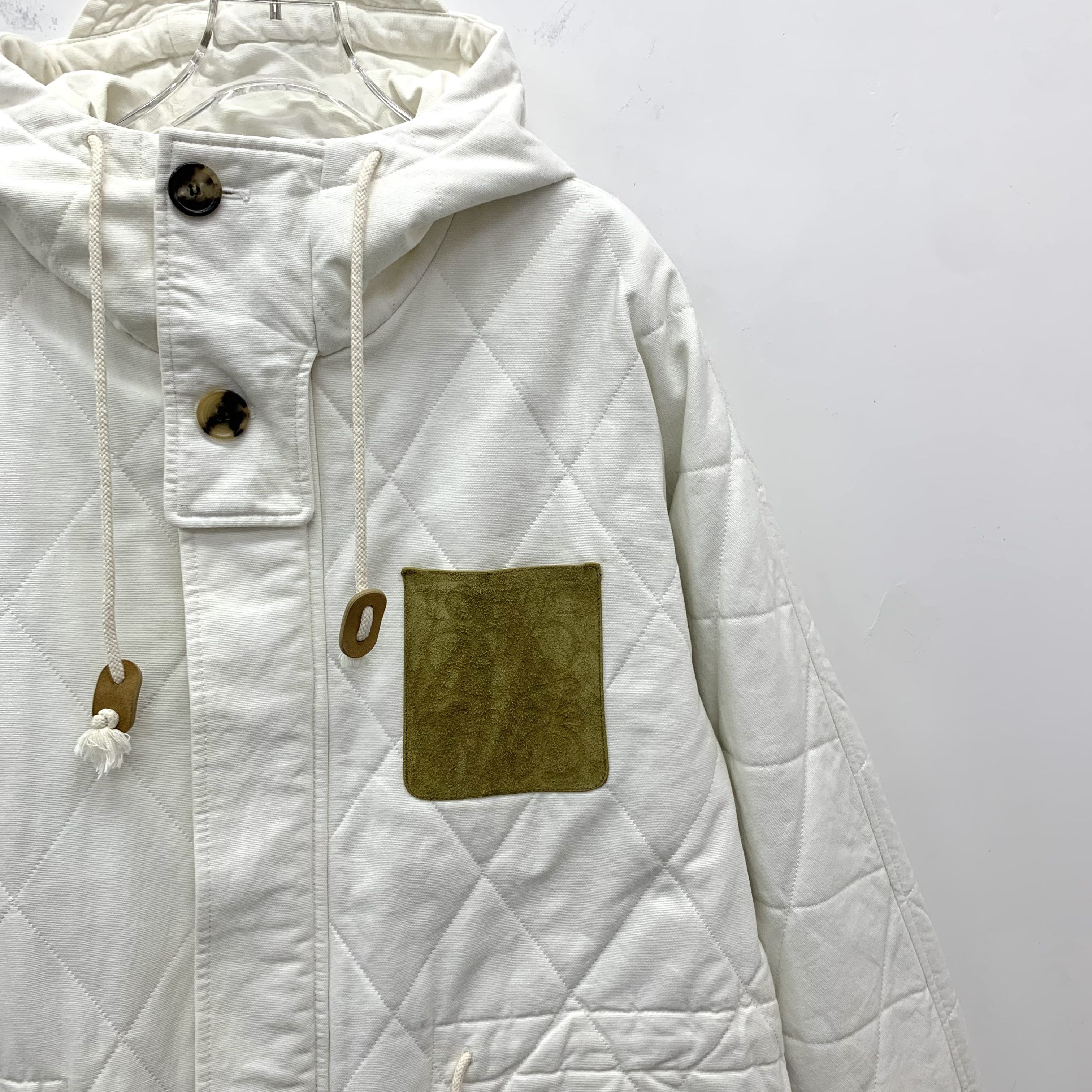 Loewe Loewe Quilted Hoodie Jacket White (50) Size US M / EU 48-50 / 2 - 3 Thumbnail