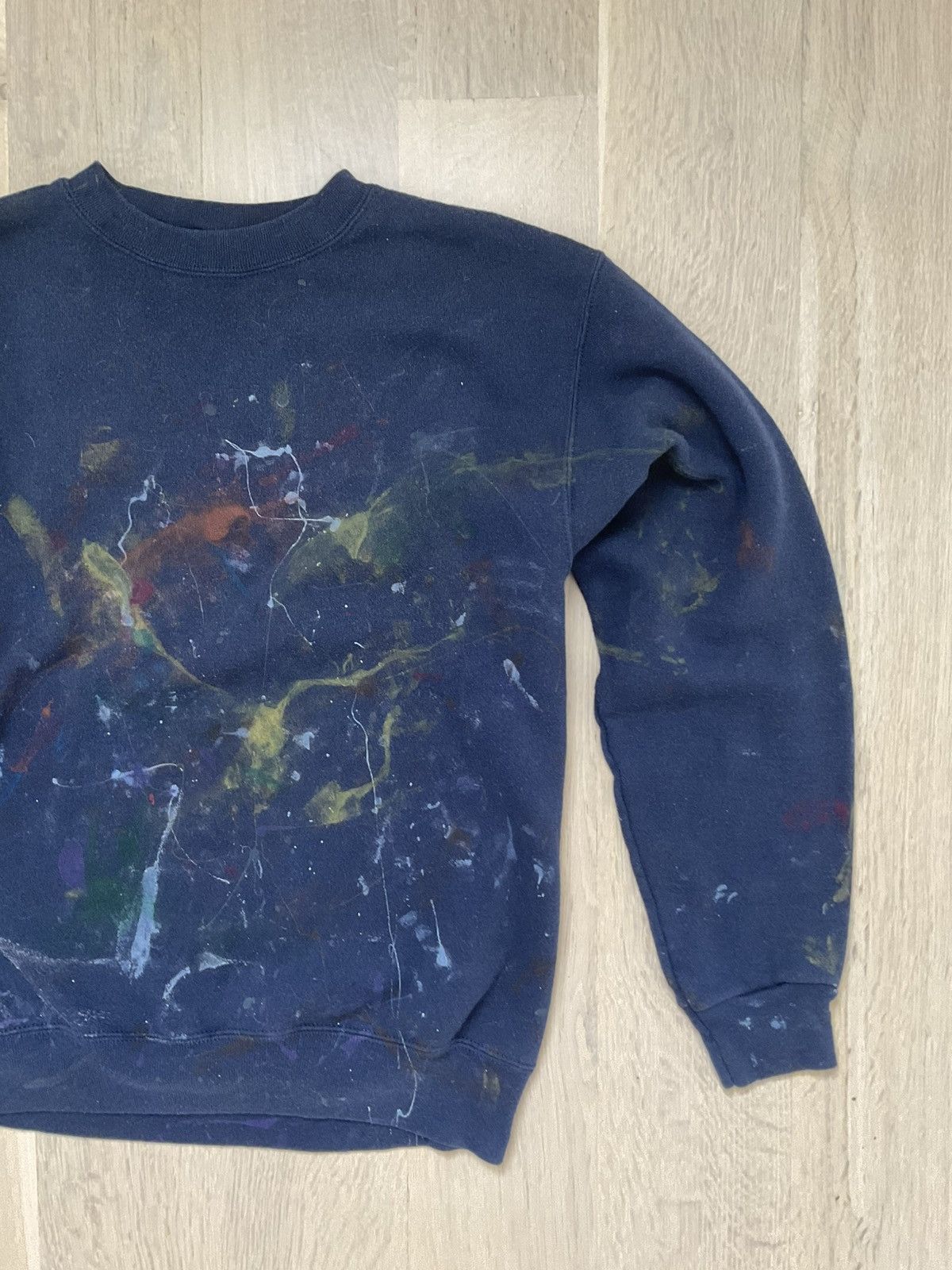Vintage Vintage Paint Splatter Distressed Crewneck Sweatshirt Size US M / EU 48-50 / 2 - 4 Thumbnail