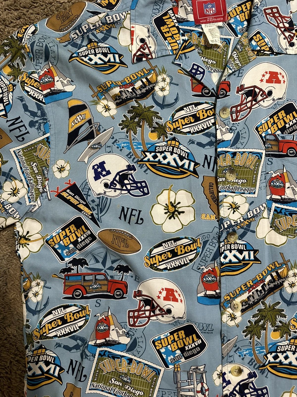 Anti Social Social Club Vintage NFL Super Bowl “San Diego” shirt 00s size large Size US L / EU 52-54 / 3 - 3 Thumbnail