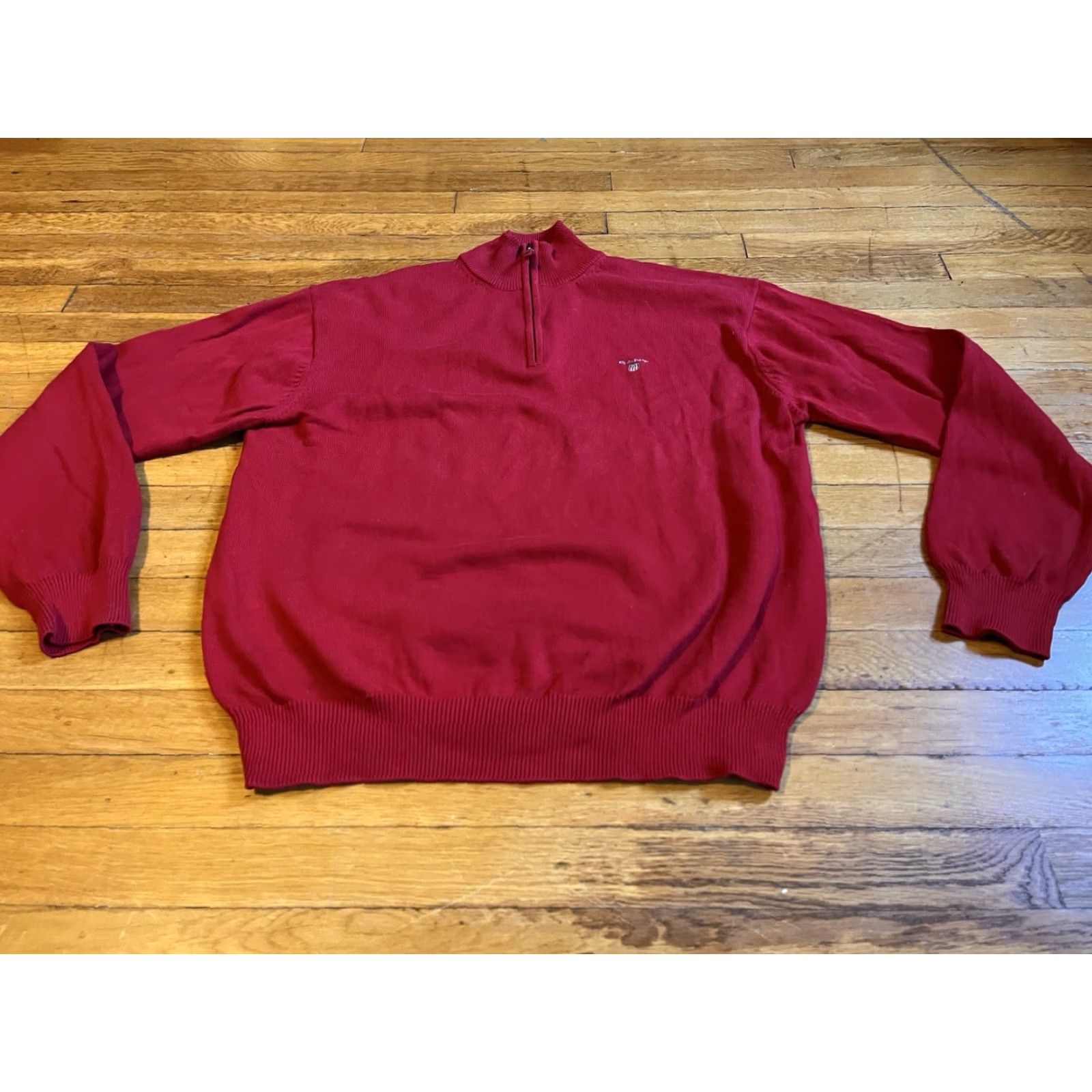 Gant Gant 1/4 Zip Sweater Men’s XXL Red DAMAGED Size US XXL / EU 58 / 5 - 2 Thumbnail