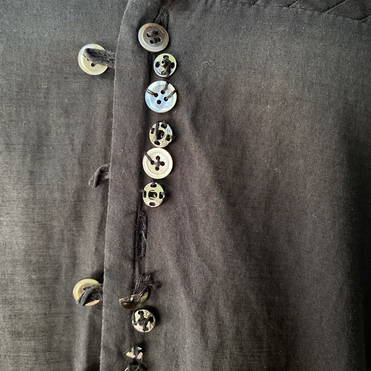 Sunao Kuwahara Sunao kuwahara Black textured shirt with mixed buttons Size M / US 6-8 / IT 42-44 - 8 Thumbnail