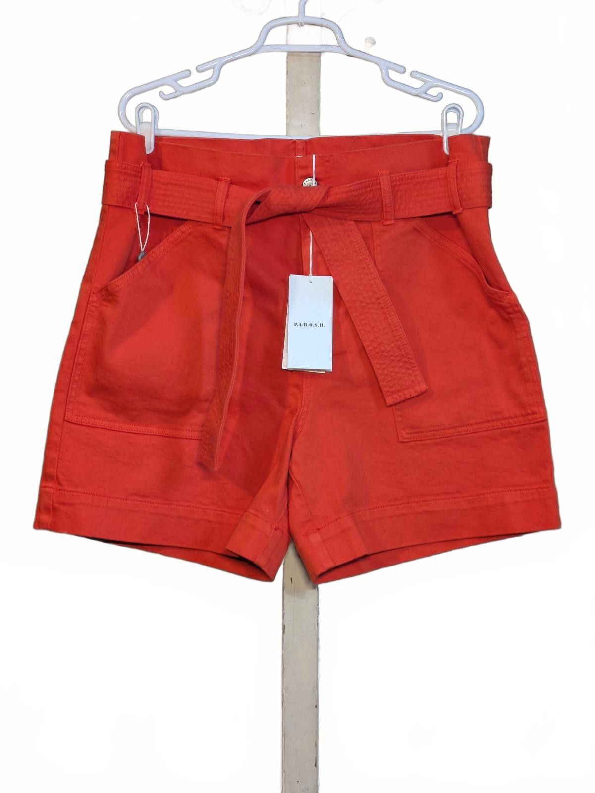 Parish Nation NWT P.A.R.O.S.H. Orange Denim Cabarex Shorts M 40 Parosh Size 32" / US 10 / IT 46 - 9 Thumbnail