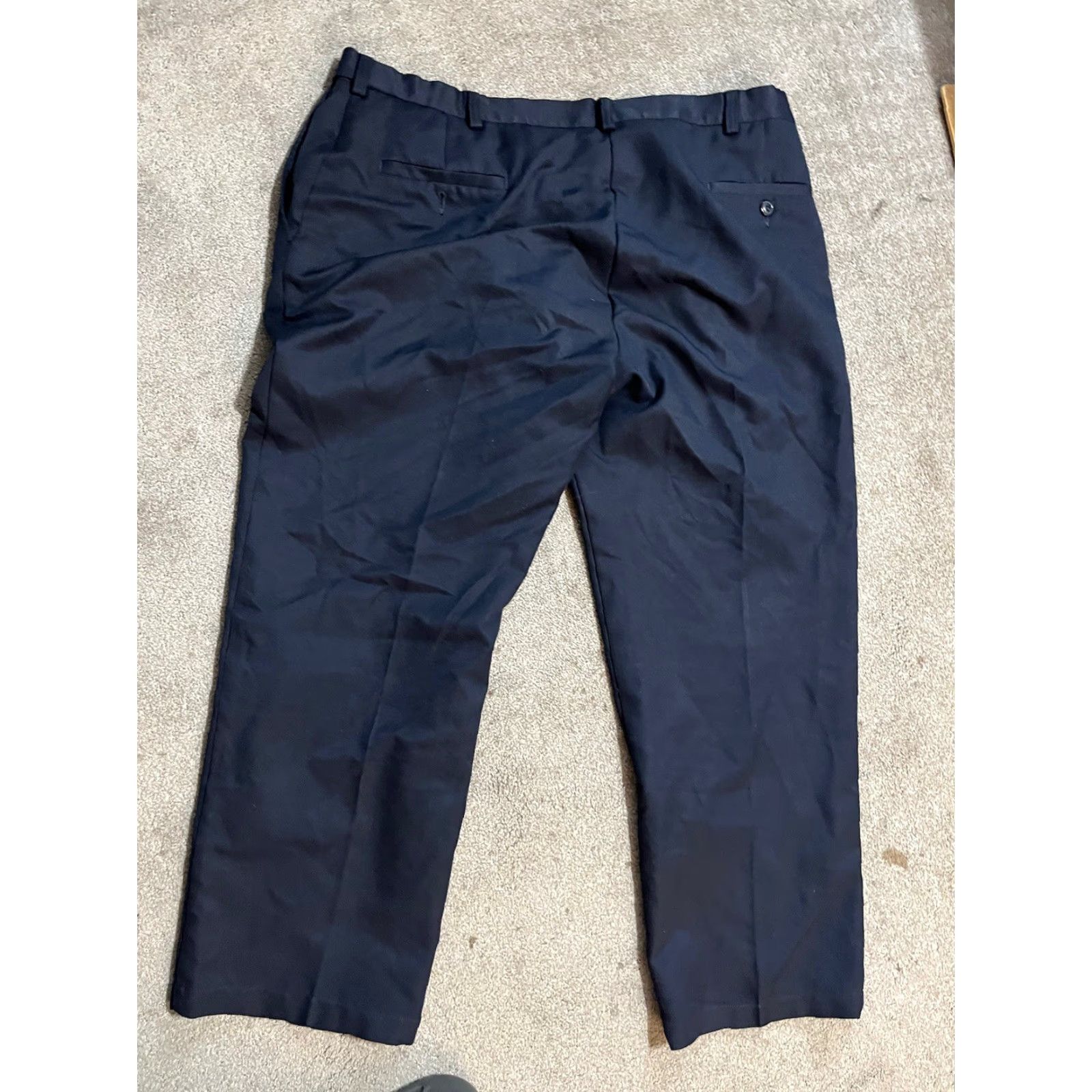 Haggar Haggar Dress Pants Navy Blue Flat Front 44x30 Men Pants Business Casual Belt Loops Straight Leg 44 Regular Size Navy Blue Haggar Mens Pants Dress Size US 44 / EU 60 - 3 Thumbnail