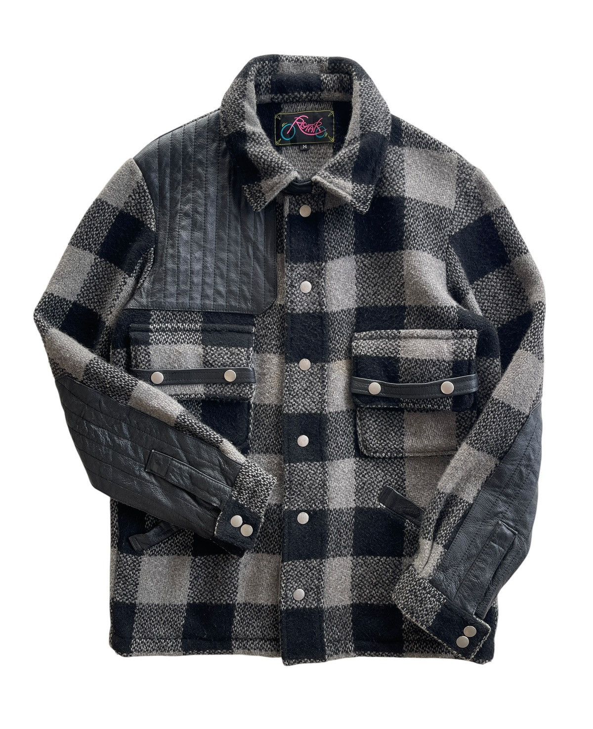 Japanese Brand Rotar Wool Blend Buffalo Plaid Jacket Size US M / EU 48-50 / 2 - 1 Thumbnail