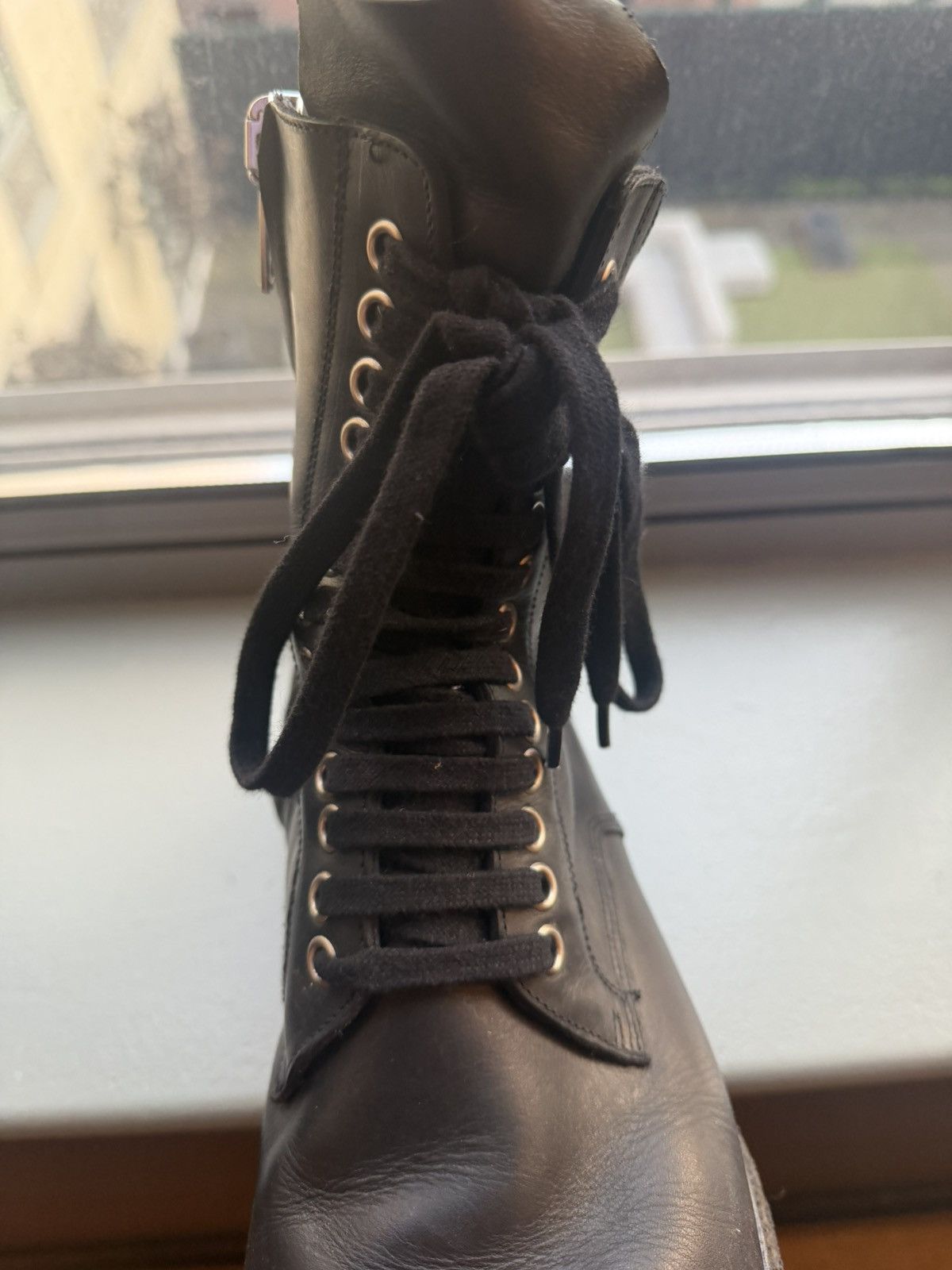 Rick Owens RICK OWENS GLITTER COMBAT BOOTS Size US 12 / EU 45 - 10 Thumbnail