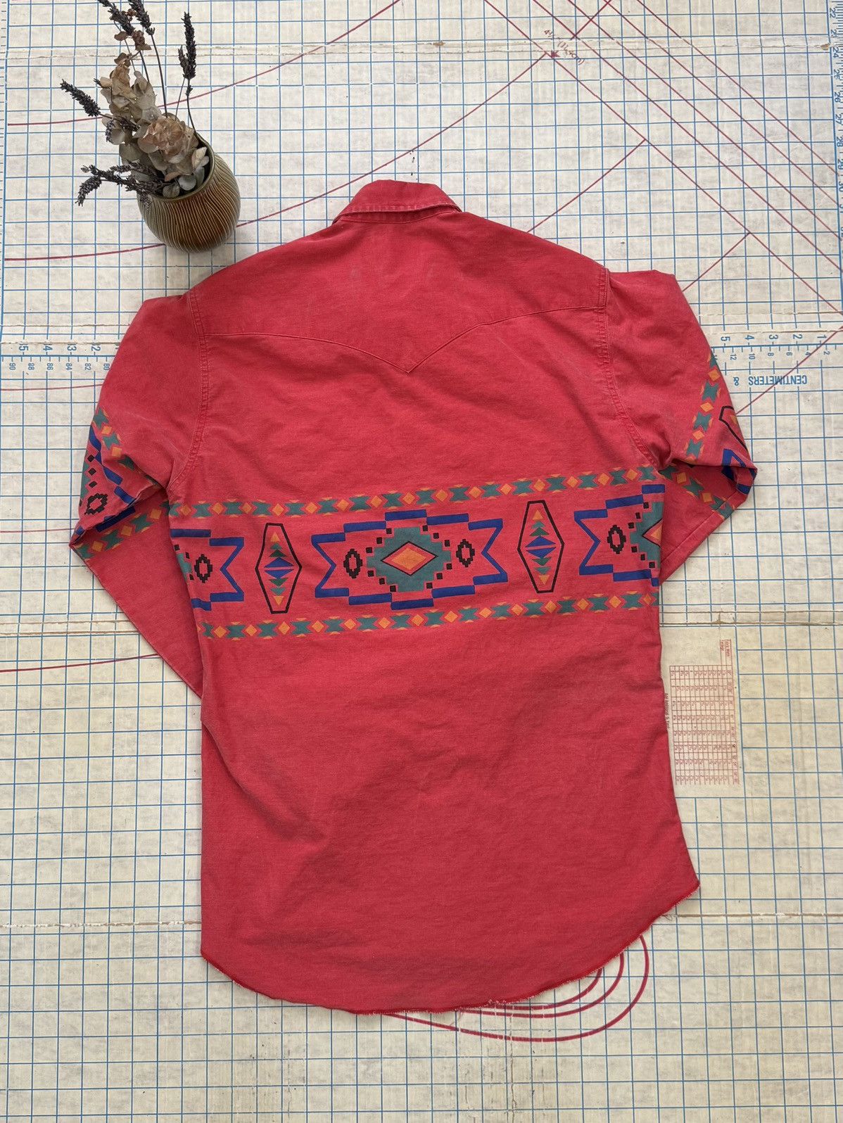 Wrangler Vintage Wrangler Brushpopper Navajo Pattern Button Up Shirt Size US L / EU 52-54 / 3 - 11 Thumbnail