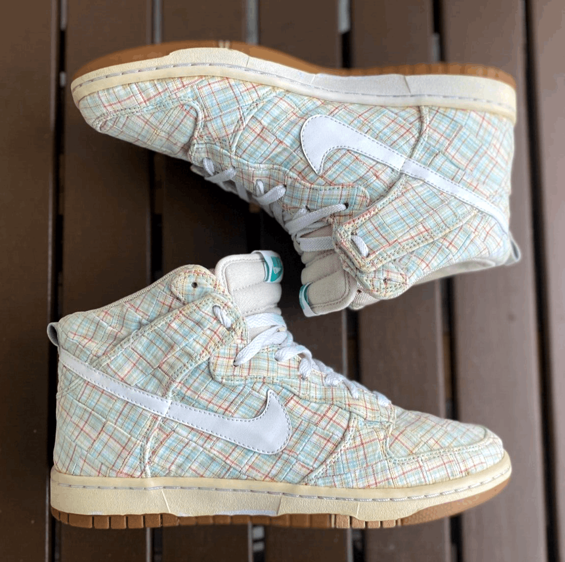 image of Nike Dunk High Skinny Supreme "patchwork" 2009. 354910-700 Shoes in White, Women's