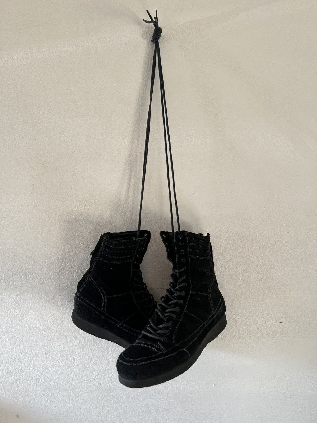 5351 POUR LES HOMMES (EU 43.5) // 5351 Pour Les Hommes Leather High Top Sneaker Size US 9.5 / EU 42-43 - 5 Thumbnail