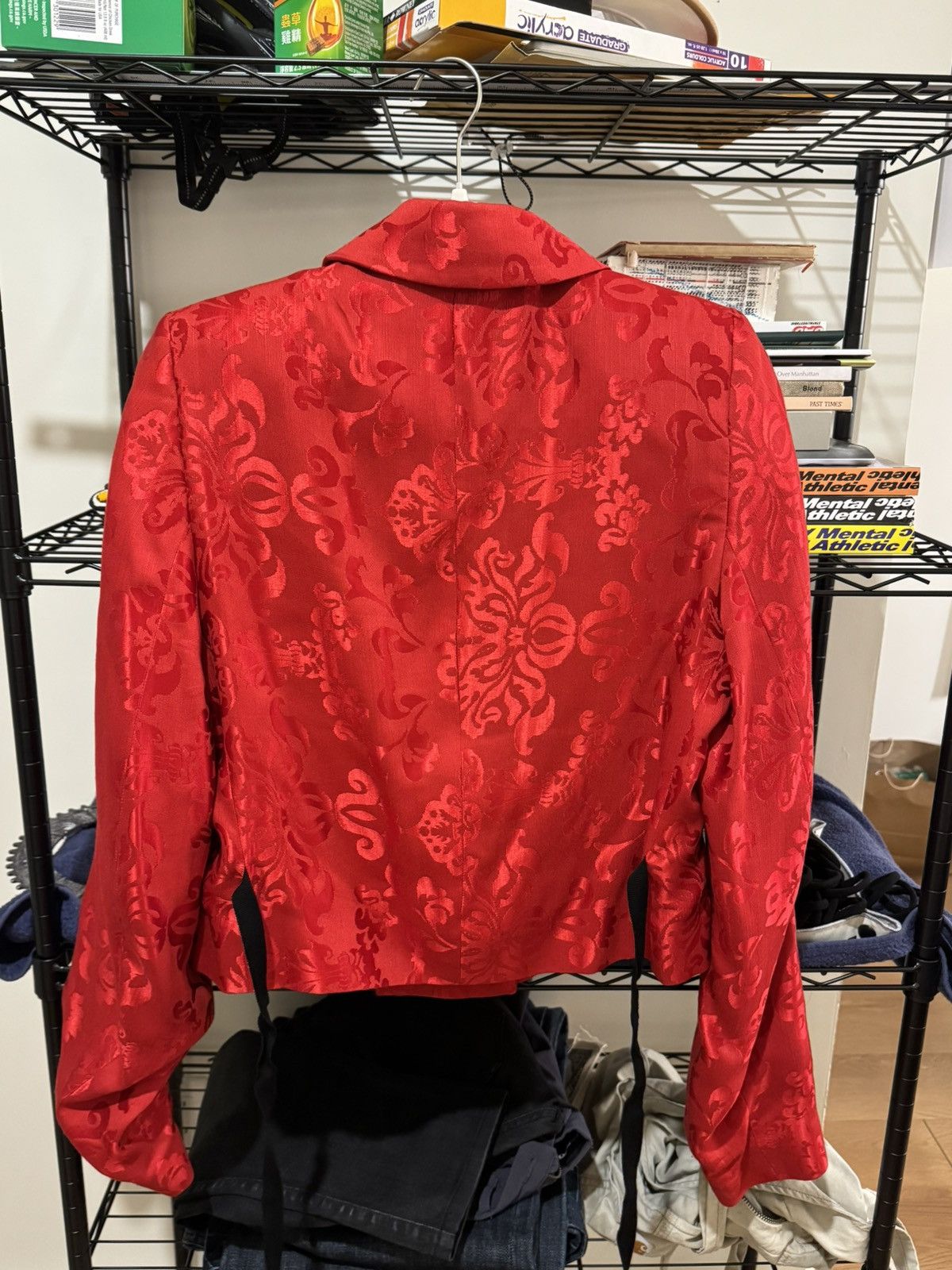 Ann Demeulemeester ANN DEMEULEMEESTER - FW19 SATIN PATTERNED BACK STRAPS Size 36R - 2 Thumbnail