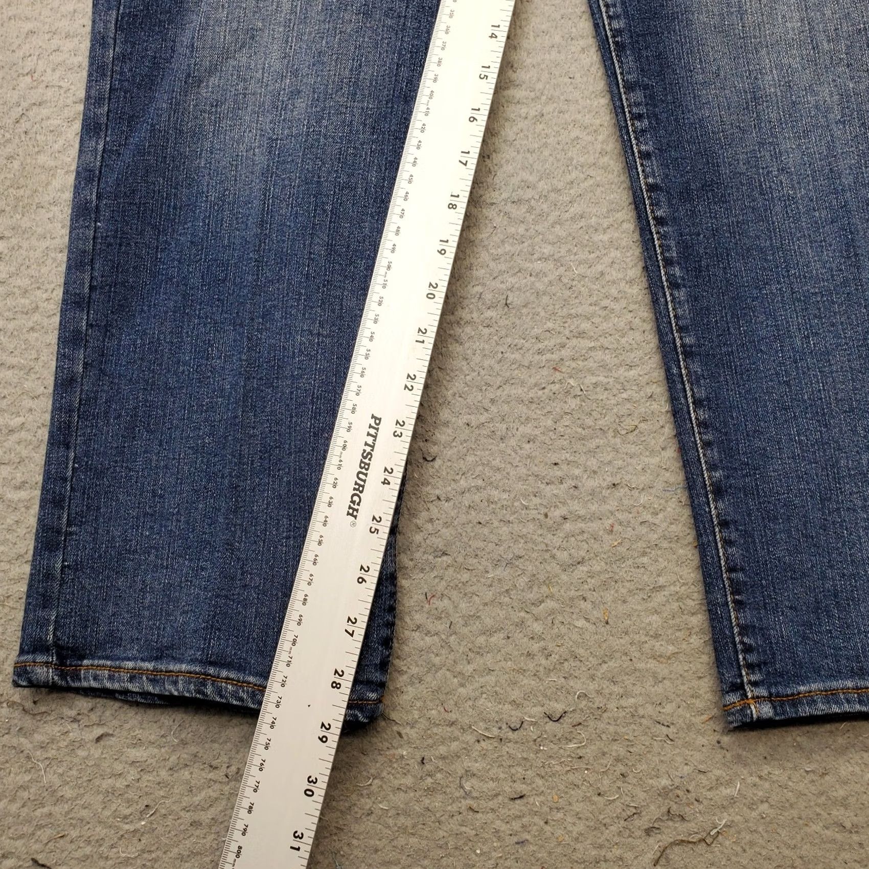 Lee Lee Jeans Mens 38x30 Blue Denim Tapered Regular Fit 5-Pocket Straight Leg Hosen Waist 18.75" Inseam 28.75" White Size US 38 / EU 54 - 4 Thumbnail