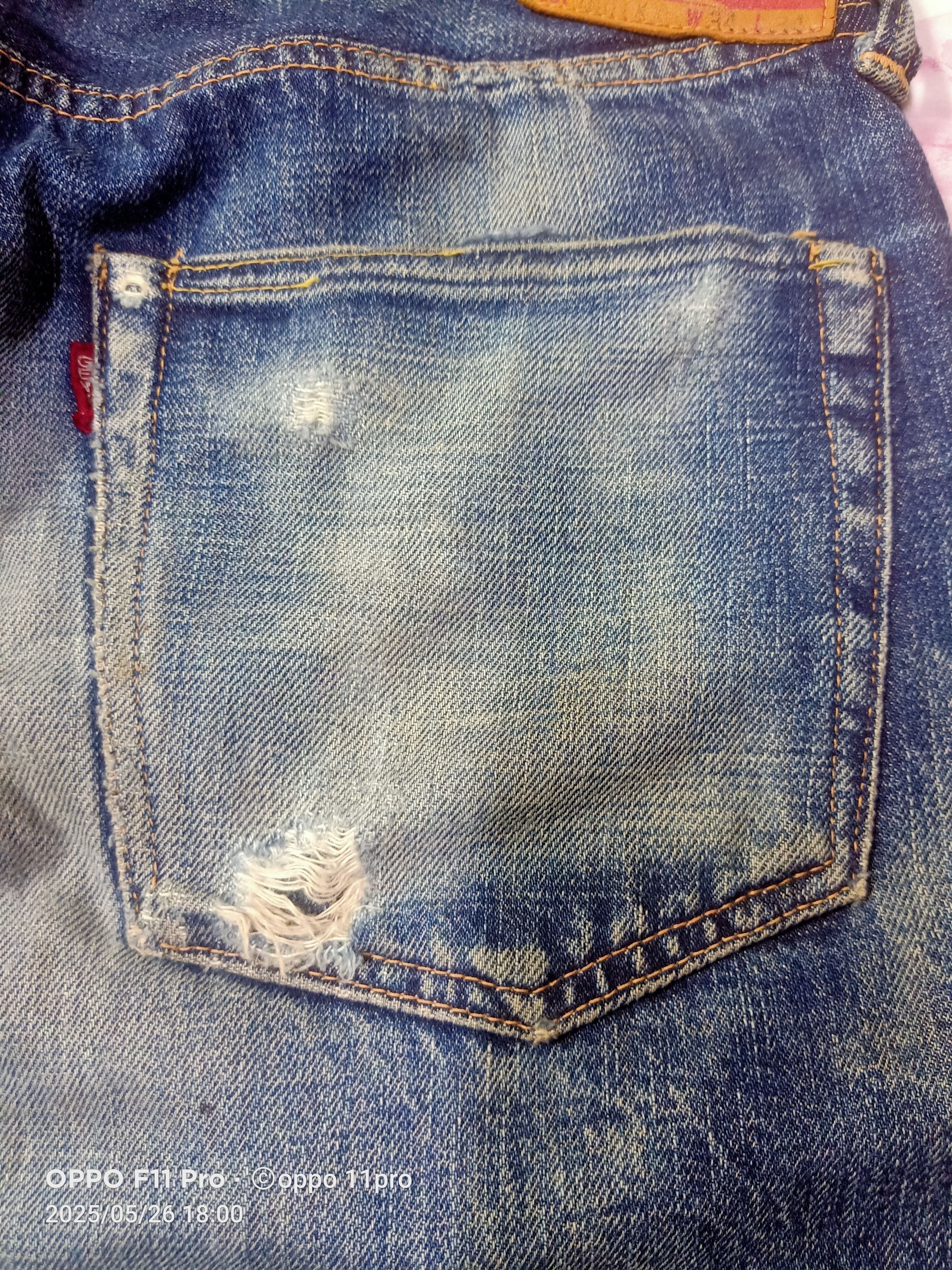 Japanese Brand × Warehouse Wherehouse Vintage Denim Distressdenim Selvedge Size US 33 - 2 Thumbnail