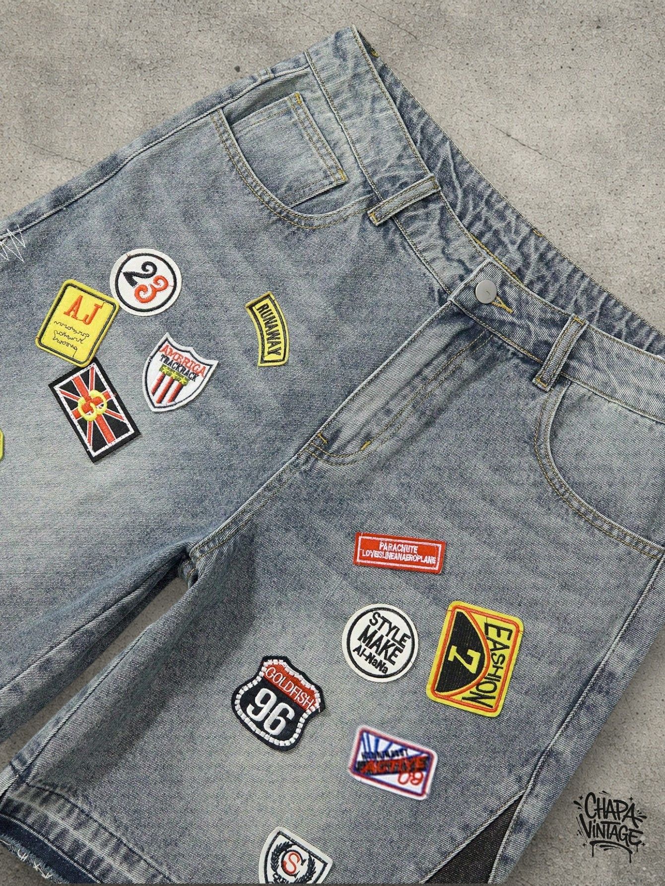 Vintage Streetwear patchwork shorts Size US 32 / EU 48 - 2 Thumbnail