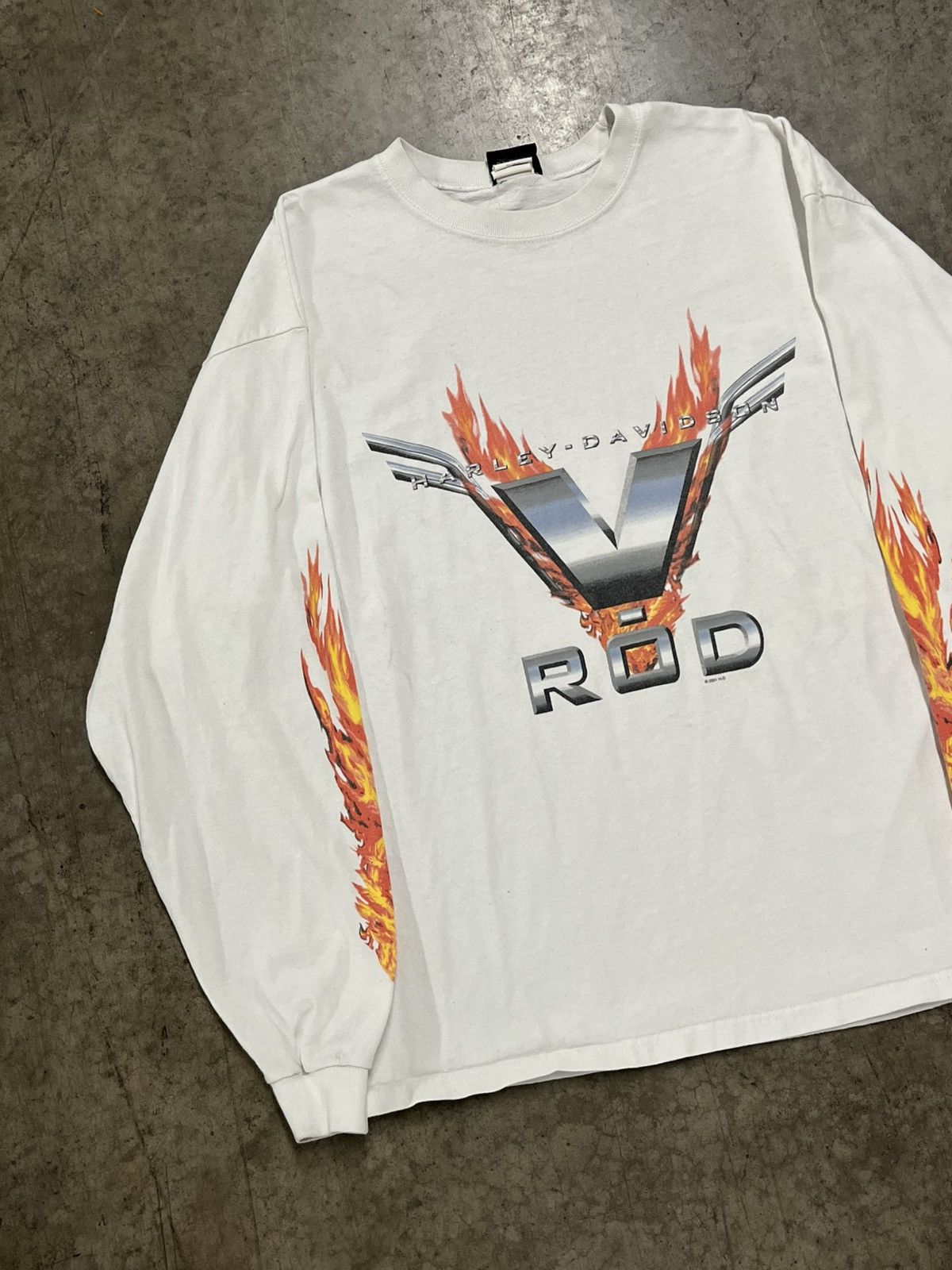 Vintage Harley Davidson vintage flame longsleeve shirt skater hype Size US XL / EU 56 / 4 - 3 Thumbnail