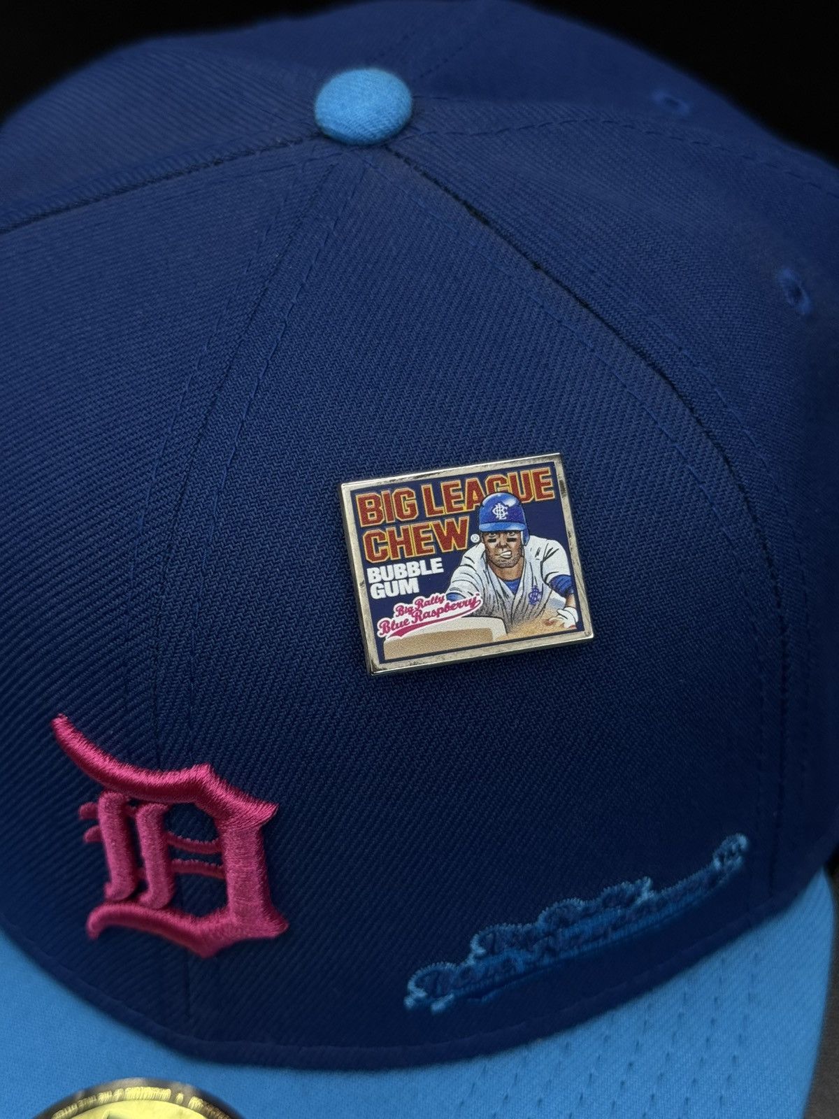 New Era New ERA Size 8 Fitted Hat Detriot Blue Size ONE SIZE - 4 Thumbnail