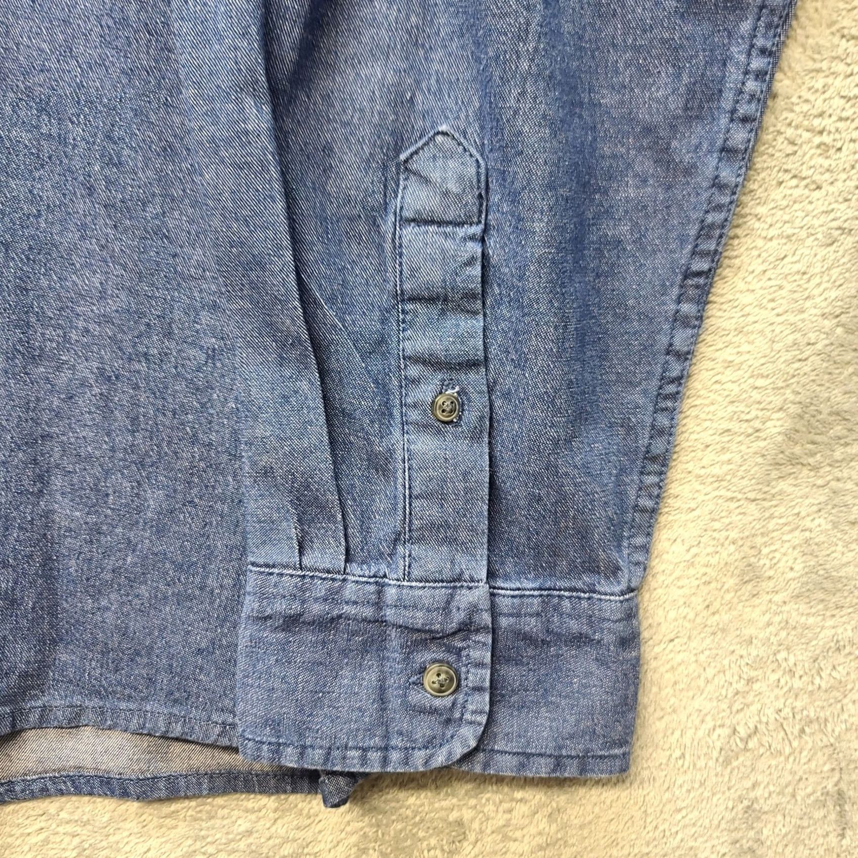 Wrangler VINTAGE Wrangler Shirt Mens 3XL Premium Quality Comfort Flex Denim Button Up Western Size US XXL / EU 58 / 5 - 6 Thumbnail
