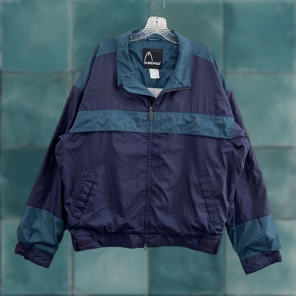Vintage VINTAGE Head Tennis Jacket XL Mens Navy Blue Nylon Windbreaker Full Zip Sporty Size US XL / EU 56 / 4 - 1 Thumbnail