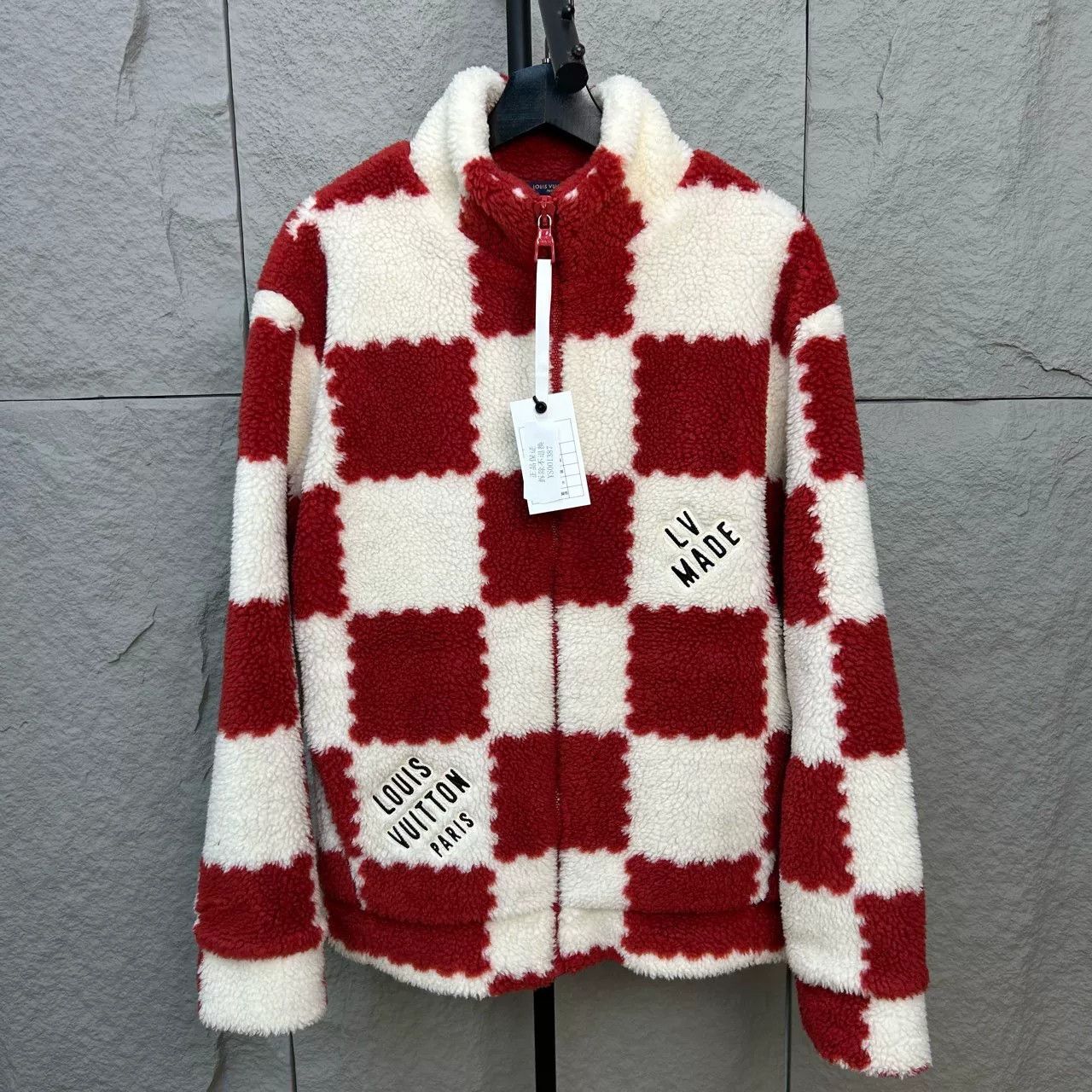 Louis Vuitton LV x Nigo Checkered Teddy Jacket Size US L / EU 52-54 / 3 - 1 Thumbnail