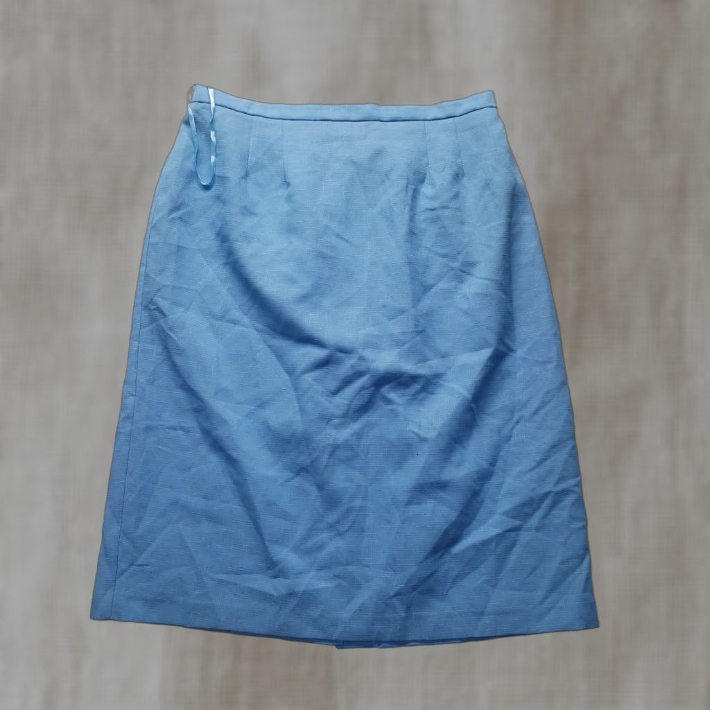 Vintage Koret Skirt Midi Pencil Adult Womens Plus Size 18W Light Blue Blue Pockets Lined Zip 18W Vintage 90s Fall Spring Winter Formal Business Mens Womens Size 40" / US 18 - 1 Thumbnail