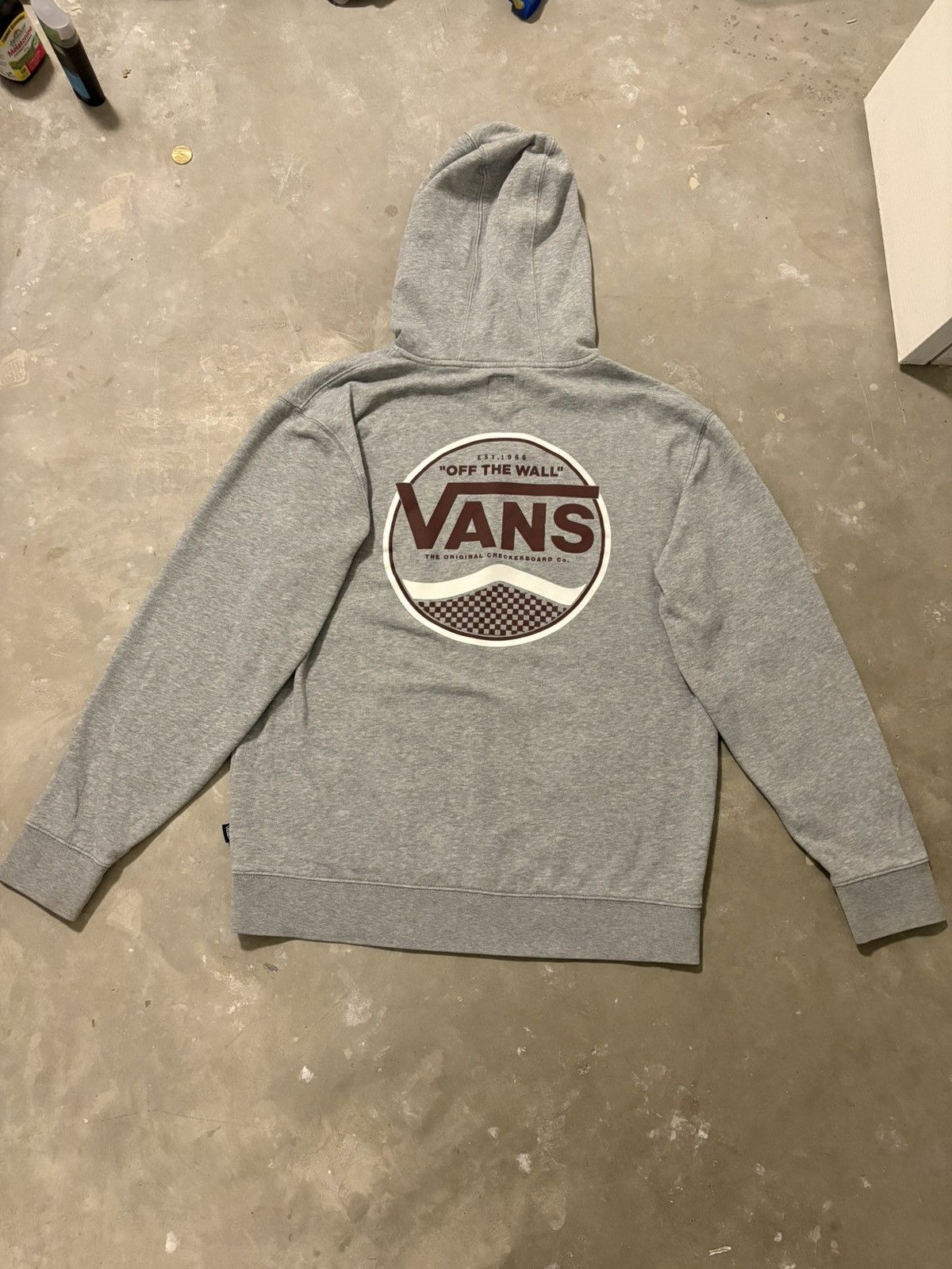 Vans Vans Off The Wall Grey Red Logo Hoodie Size US L / EU 52-54 / 3 - 2 Thumbnail
