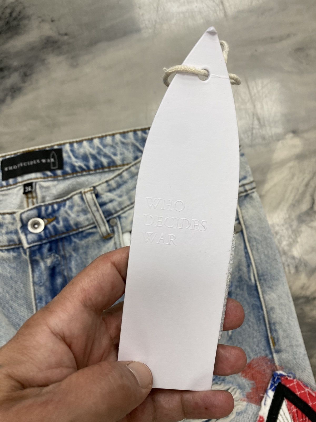 Who Decides War Who Decides War stained glass denim jeans 36 authentic Size US 36 / EU 52 - 9 Thumbnail