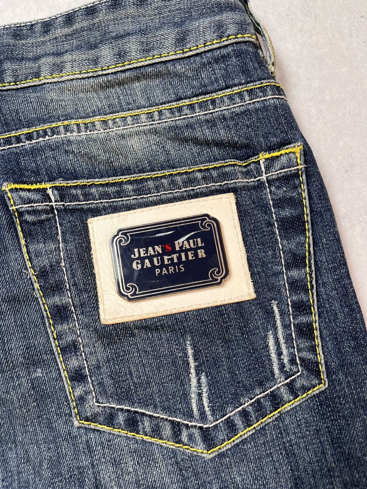 Jean Paul Gaultier Jean Paul Gaultier Archival Denim Shorts with Logo Plaque Size US 29 - 3 Thumbnail
