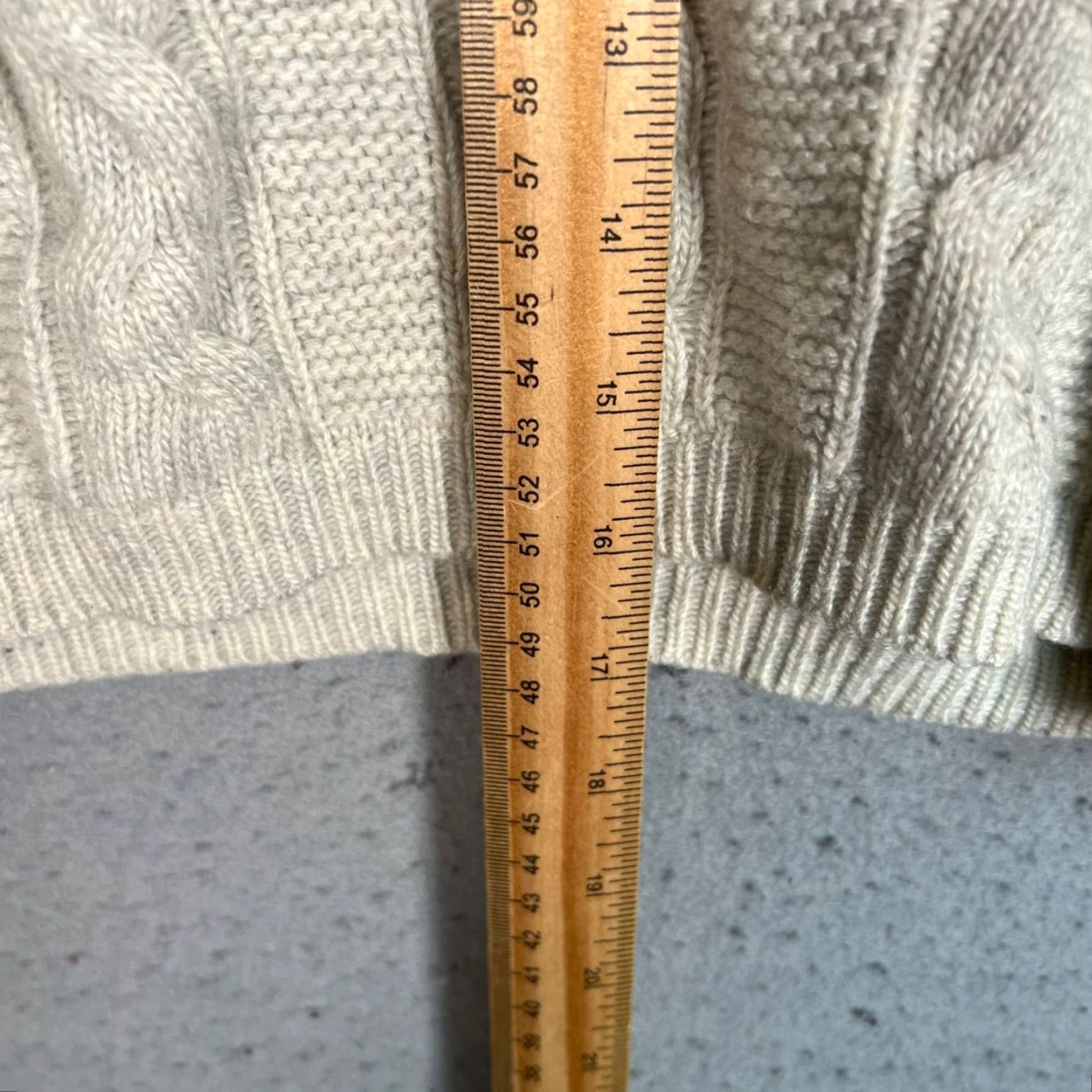 Club Monaco VINTAGE Club Monaco Sweater Womens Medium Beige Cable Knit Crew Neck Long Sleeve Wool Blend Size M / US 6-8 / IT 42-44 - 6 Thumbnail