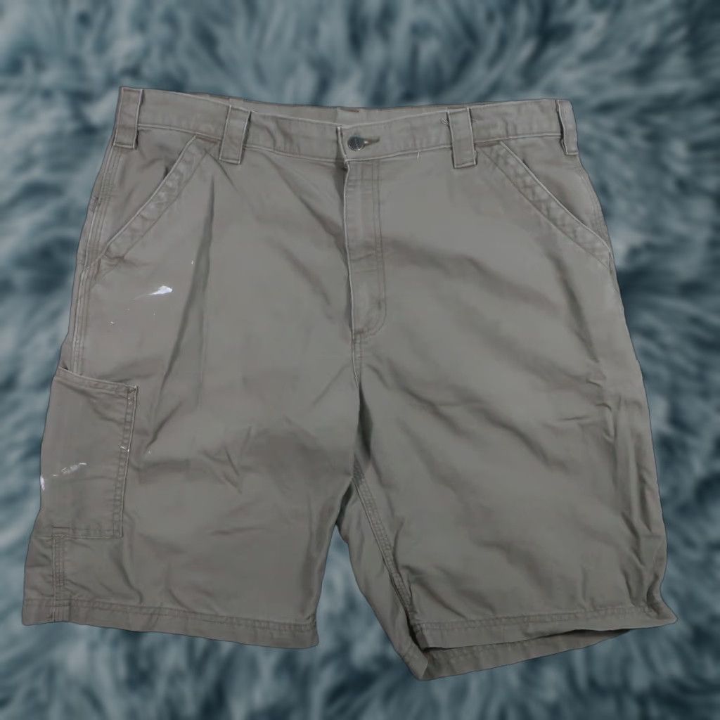 Carhartt Carhartt Carpender Shorts Mens 38 Cotton Canvas Brown Solid Cargo Pocket Hammer Loop Belt Loops Relaxed Fit Casual Workwear Seasonal 11in Inseam Mens Size US 38 / EU 54 - 1 Thumbnail