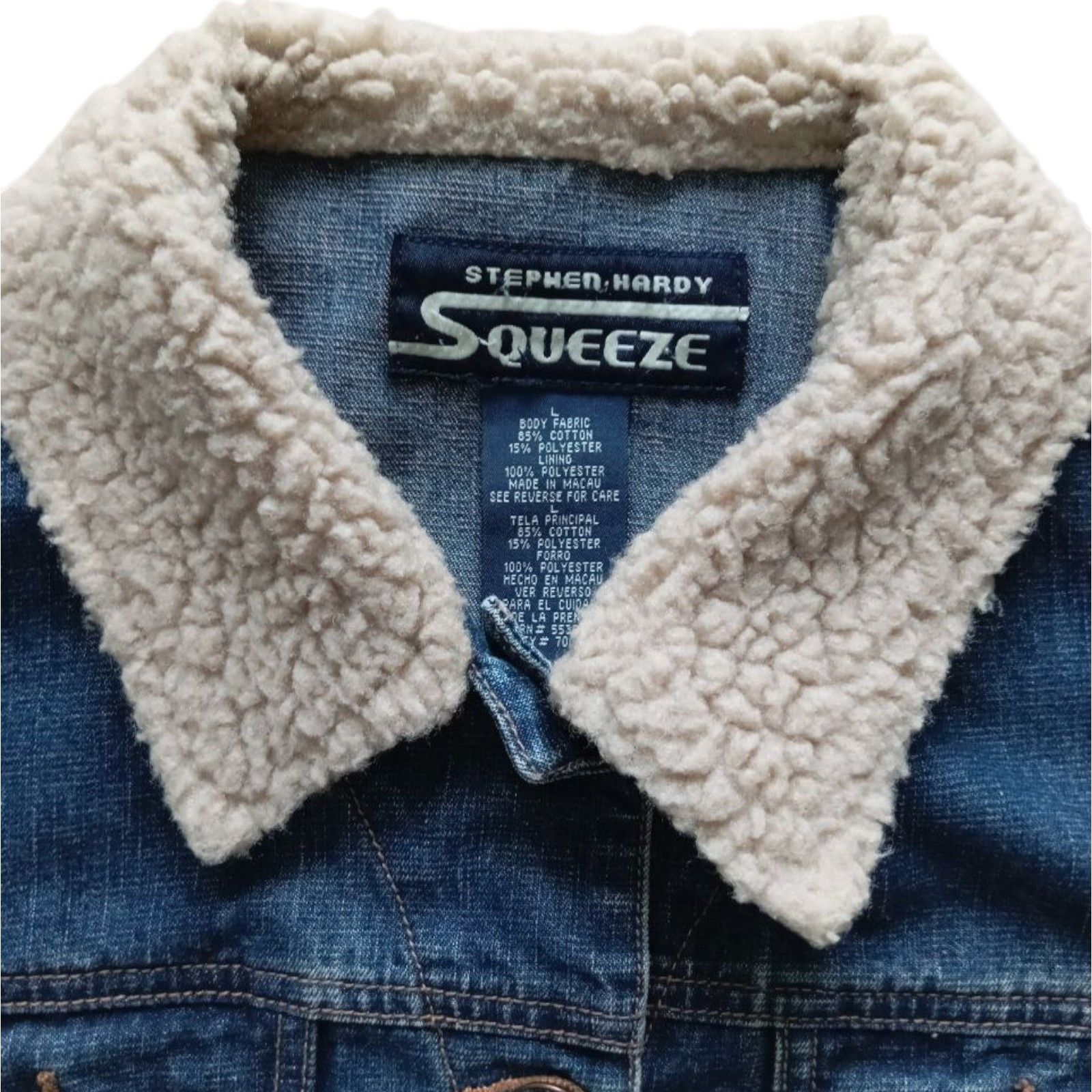 Other Squeeze Stephen Hardy Sherpa Jean Jacket L Size US L / EU 52-54 / 3 - 4 Thumbnail