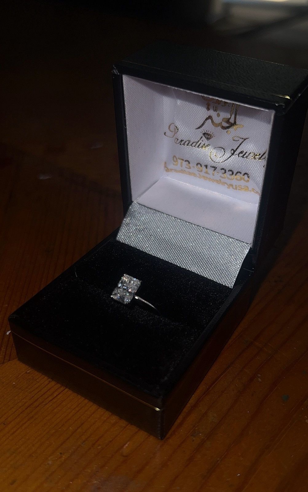 Other Radiant Cut Moissanite Solitaire Ring – GRA Certified – Size ONE SIZE - 3 Thumbnail