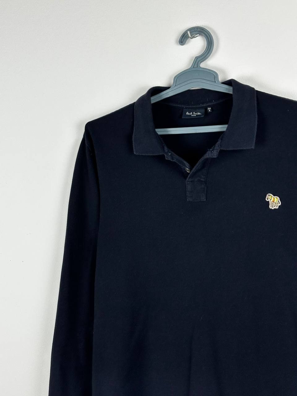 Designer × Paul Smith Paul Smith Long Sleeve Navy Zebra Logo Polo Shirt Size US M / EU 48-50 / 2 - 3 Thumbnail