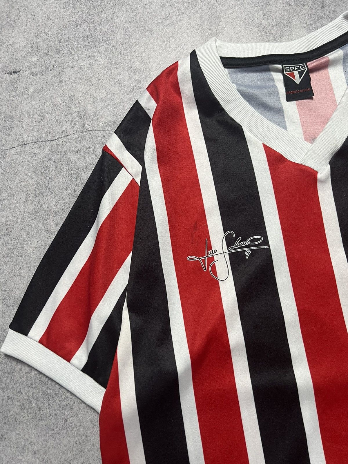 Vintage Vintage Sao Paulo SPFC Fabiano Blockcore Football Y2K Jersey Size US M / EU 48-50 / 2 - 5 Thumbnail