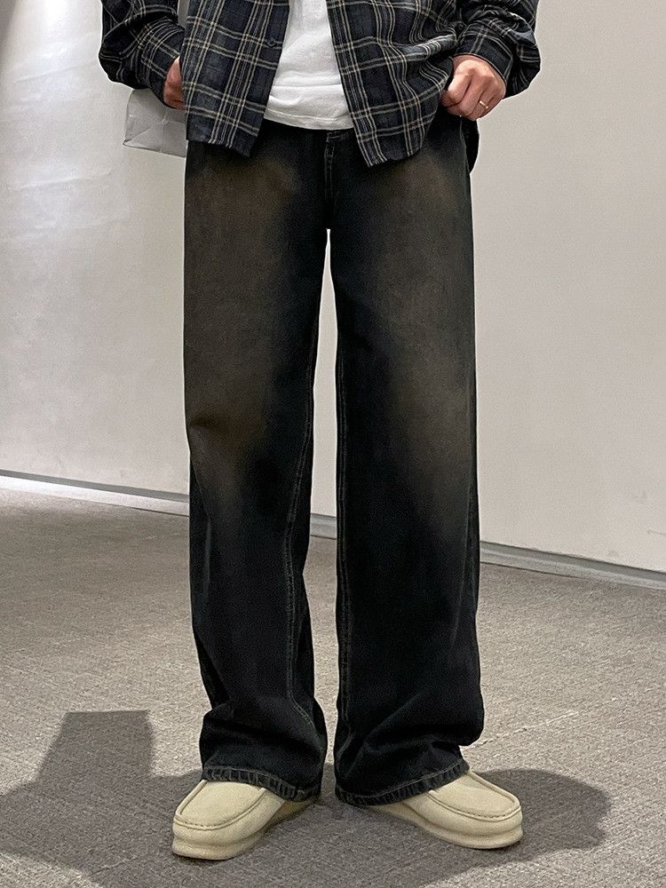 Japanese Brand × Jean Retro loose wide leg straight leg jeans Size US 34 / EU 50 - 3 Thumbnail
