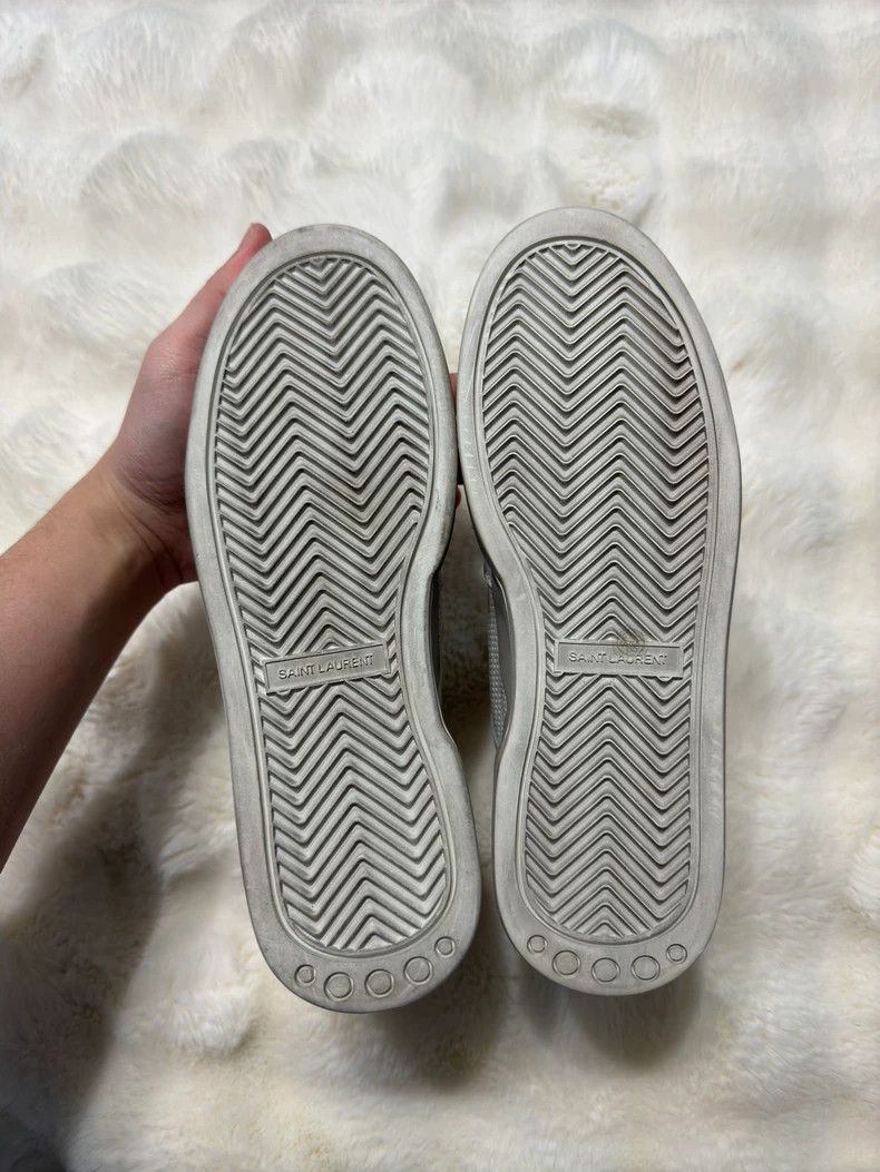 Saint Laurent Paris Saint Laurent Paris Old high-top shoes made of pure white Size US 7 / EU 40 - 5 Thumbnail