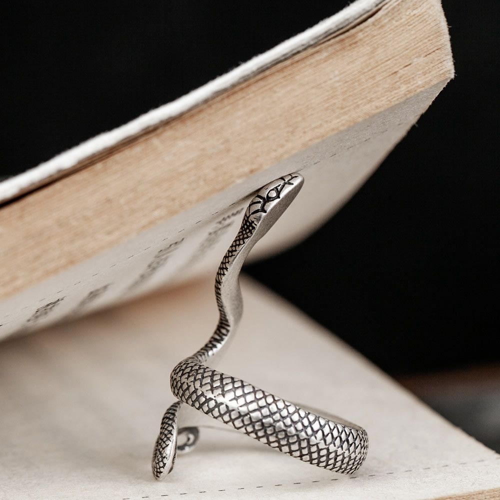 Jewelry Snake Rare Jewelry Rings Open Size Chrome Ring (Size 7-13) Size ONE SIZE - 4 Thumbnail