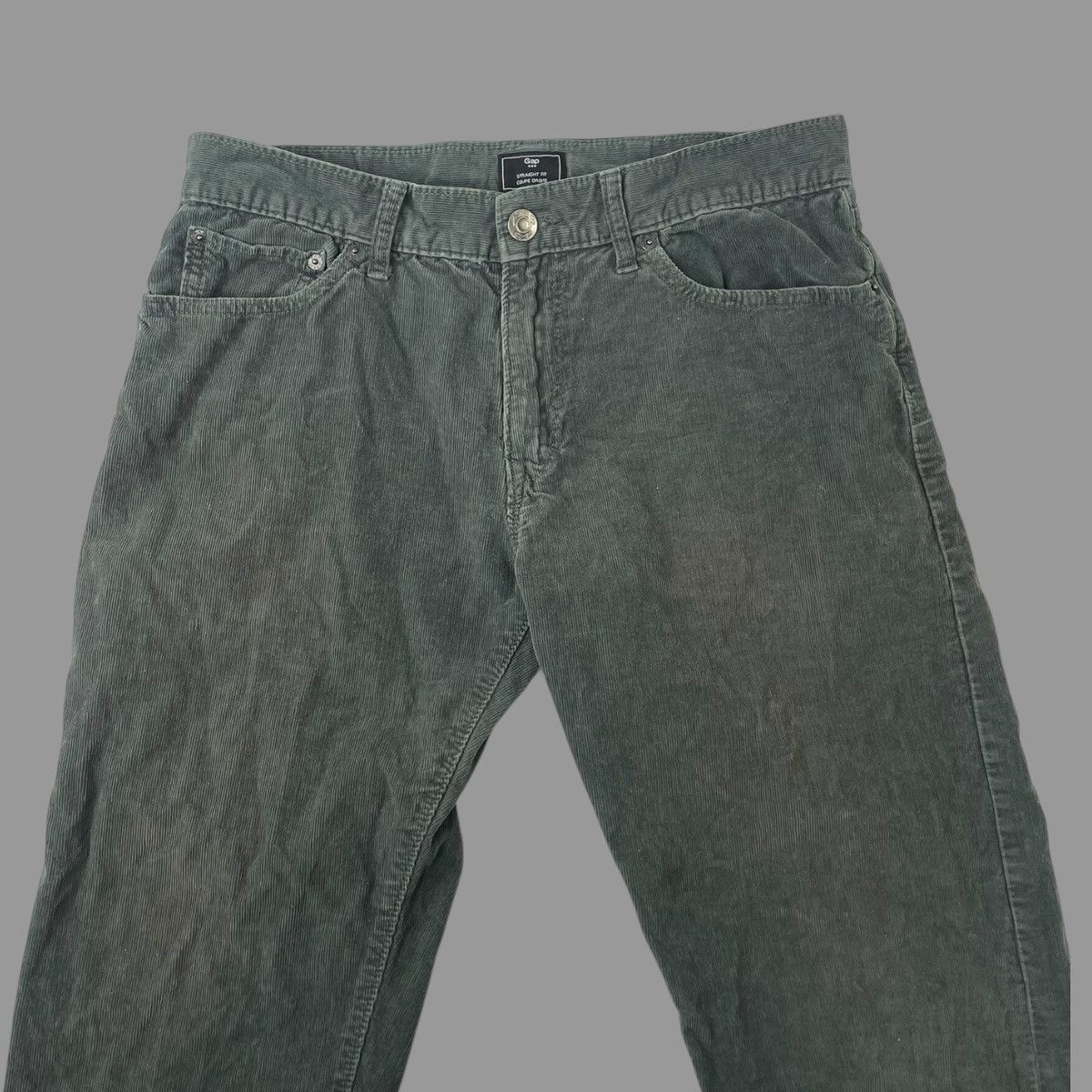 Gap × Vintage Vintage 90s green corduroy pants Size US 32 / EU 48 - 3 Thumbnail
