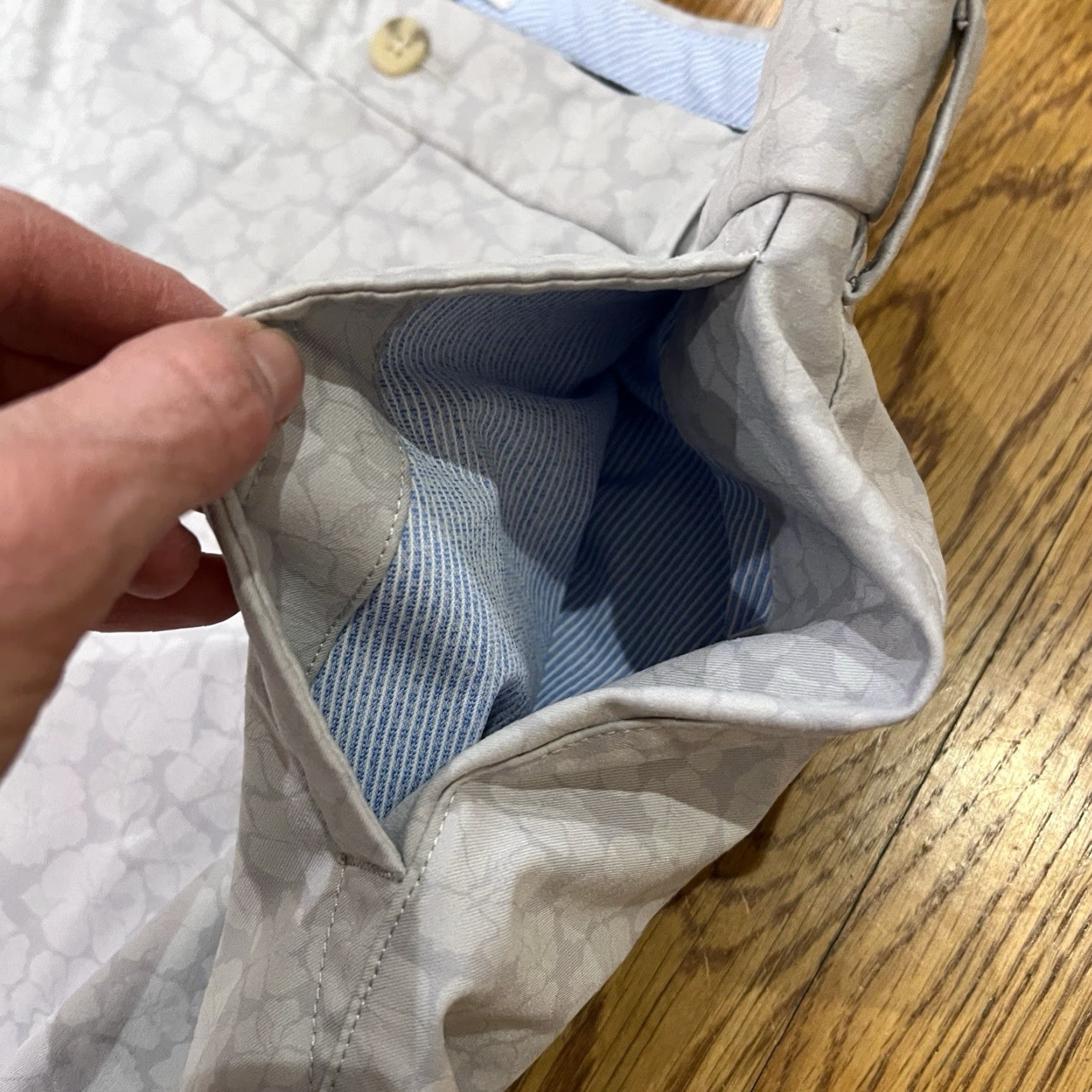 Peter Millar Peter Millar Mens Golf Shorts Floral AOP Pattern Gray White Size 35 Size US 35 - 6 Thumbnail